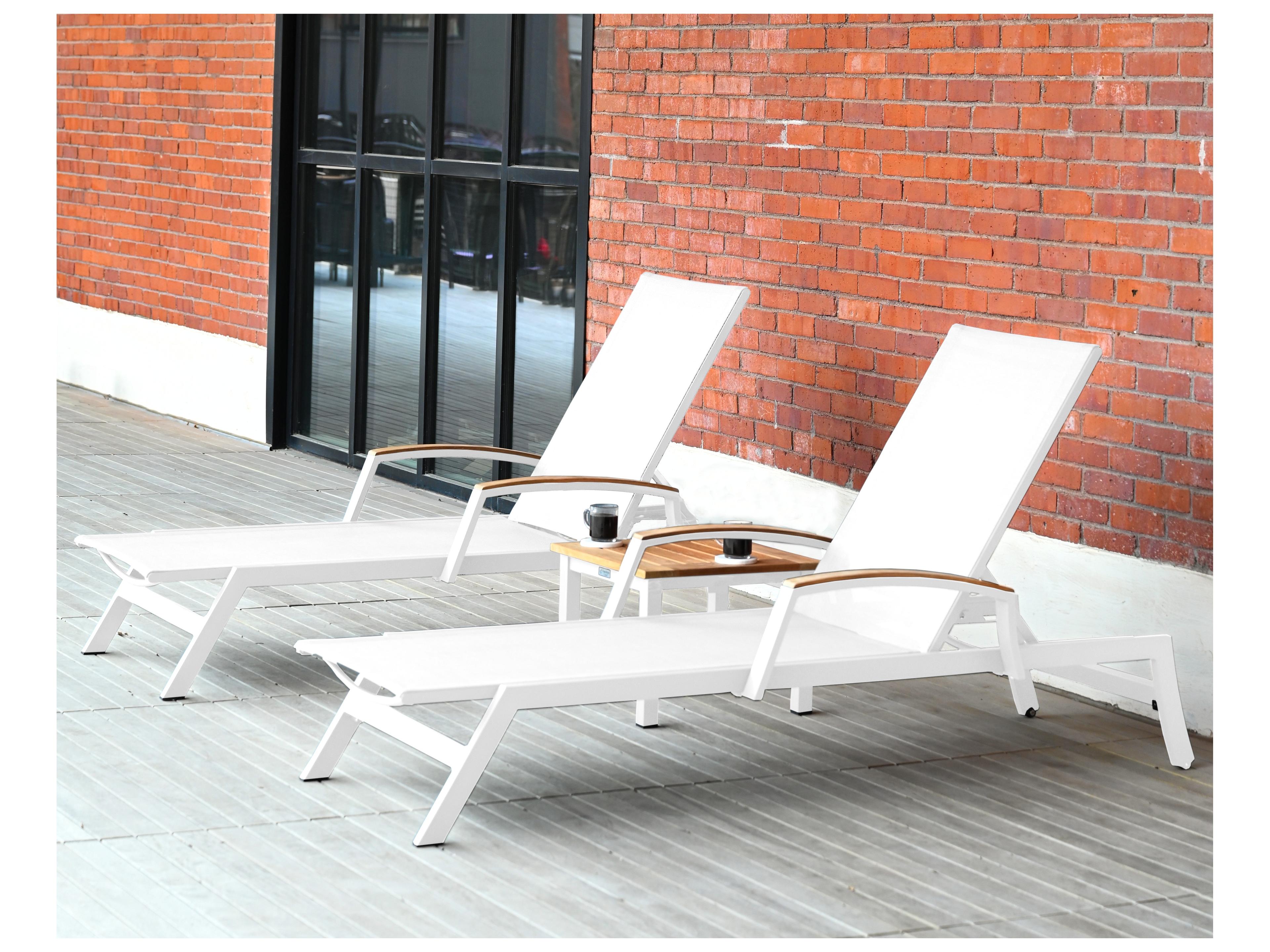 Three Birds Casual Soho Aluminum Square End Table