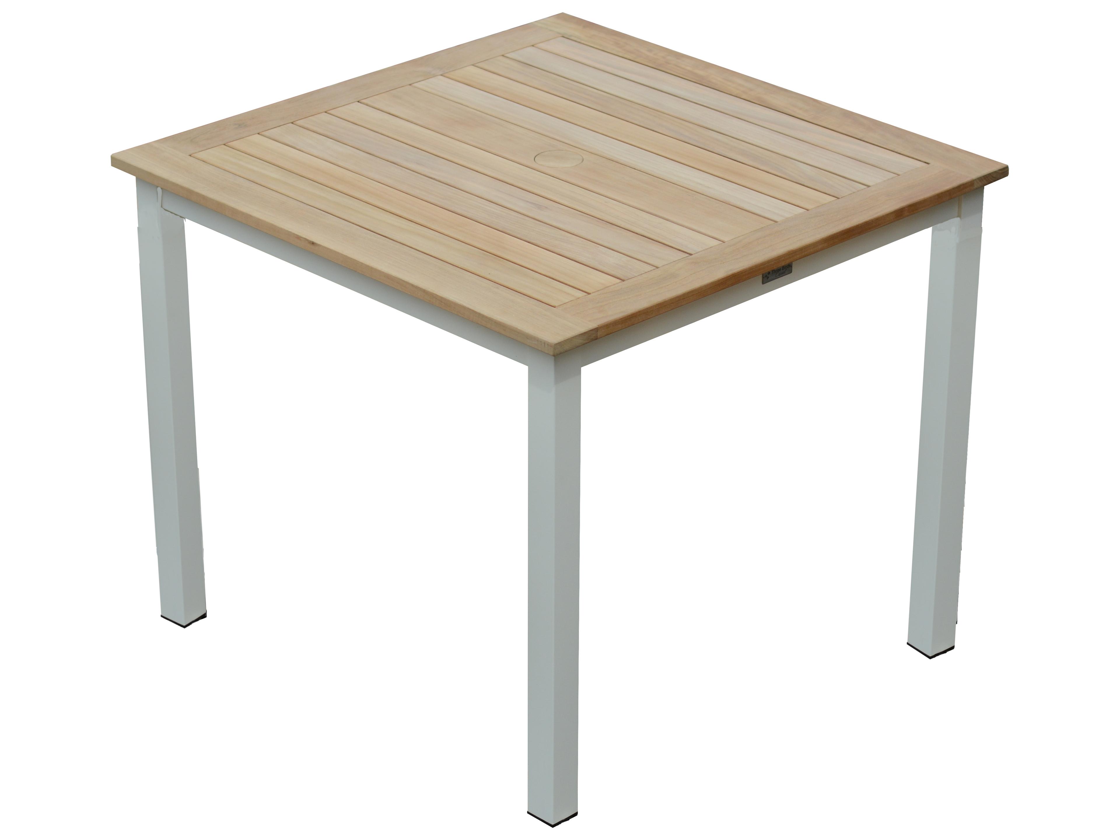 Three Birds Casual SoHo Square Teak Outdoor Dining Table