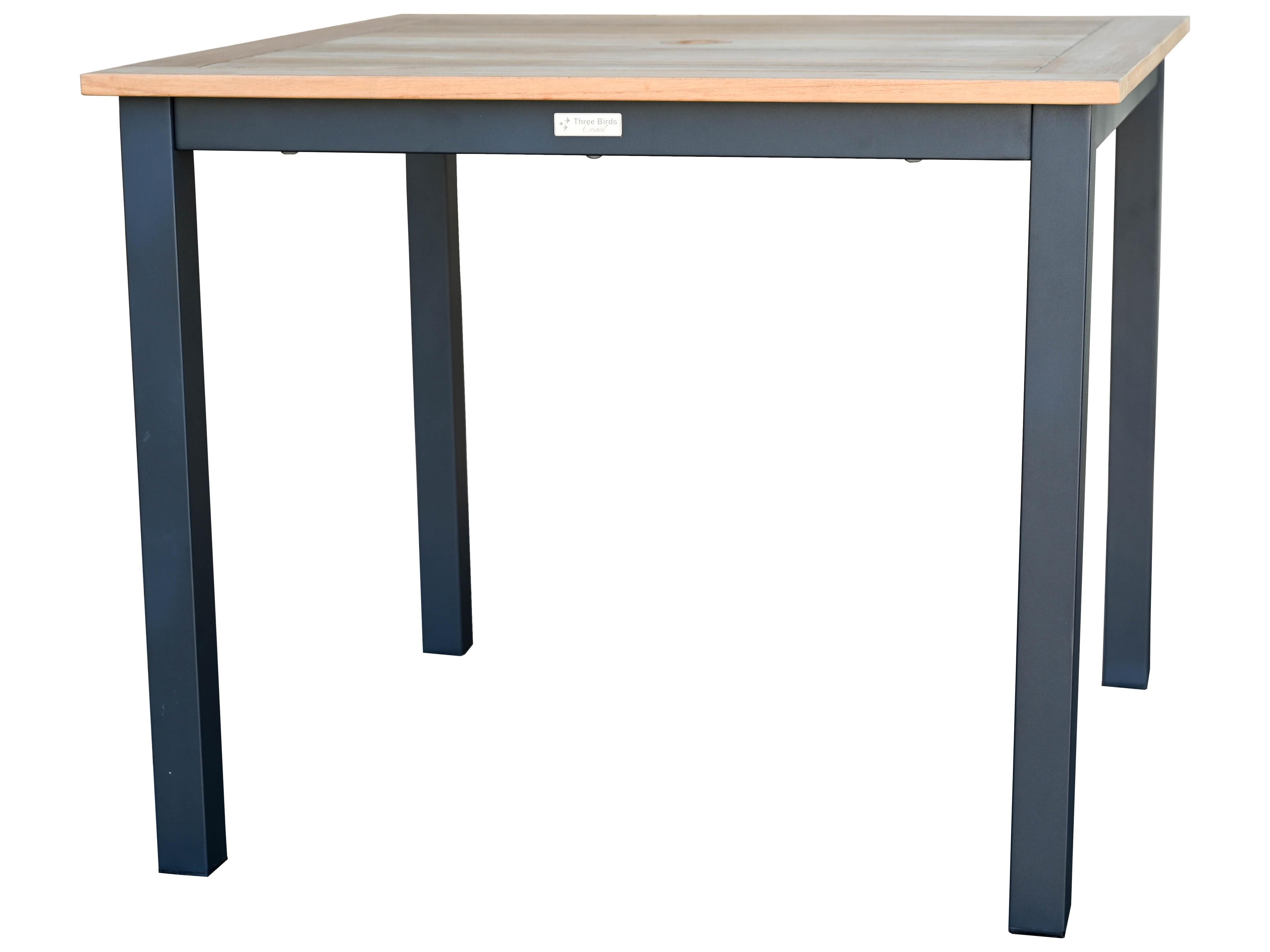 Three Birds Casual SoHo Square Teak Outdoor Dining Table