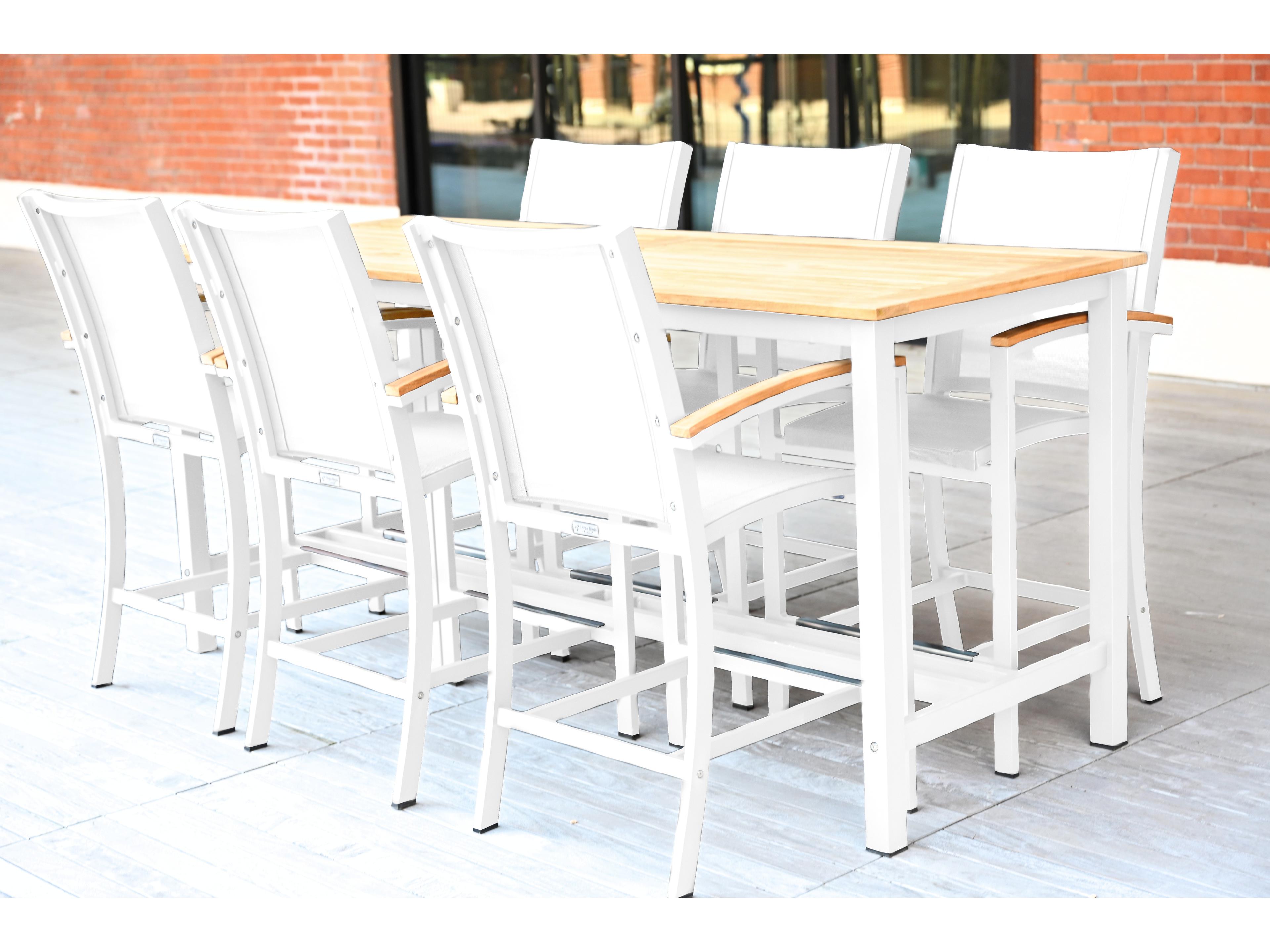 Three Birds Casual Soho Aluminum Rectangular Counter Table