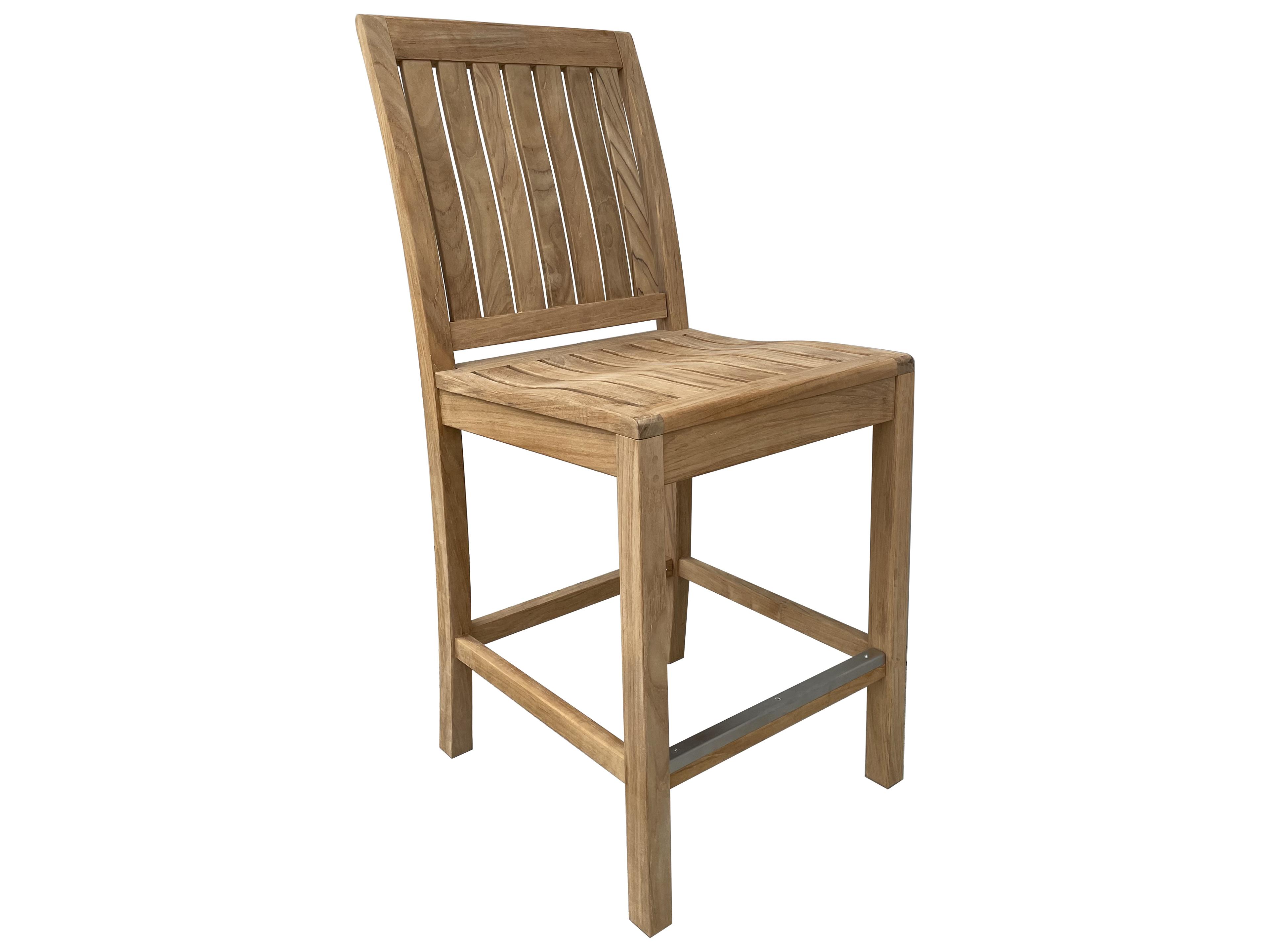 St. Lucia Teak Counter Height Side Chair