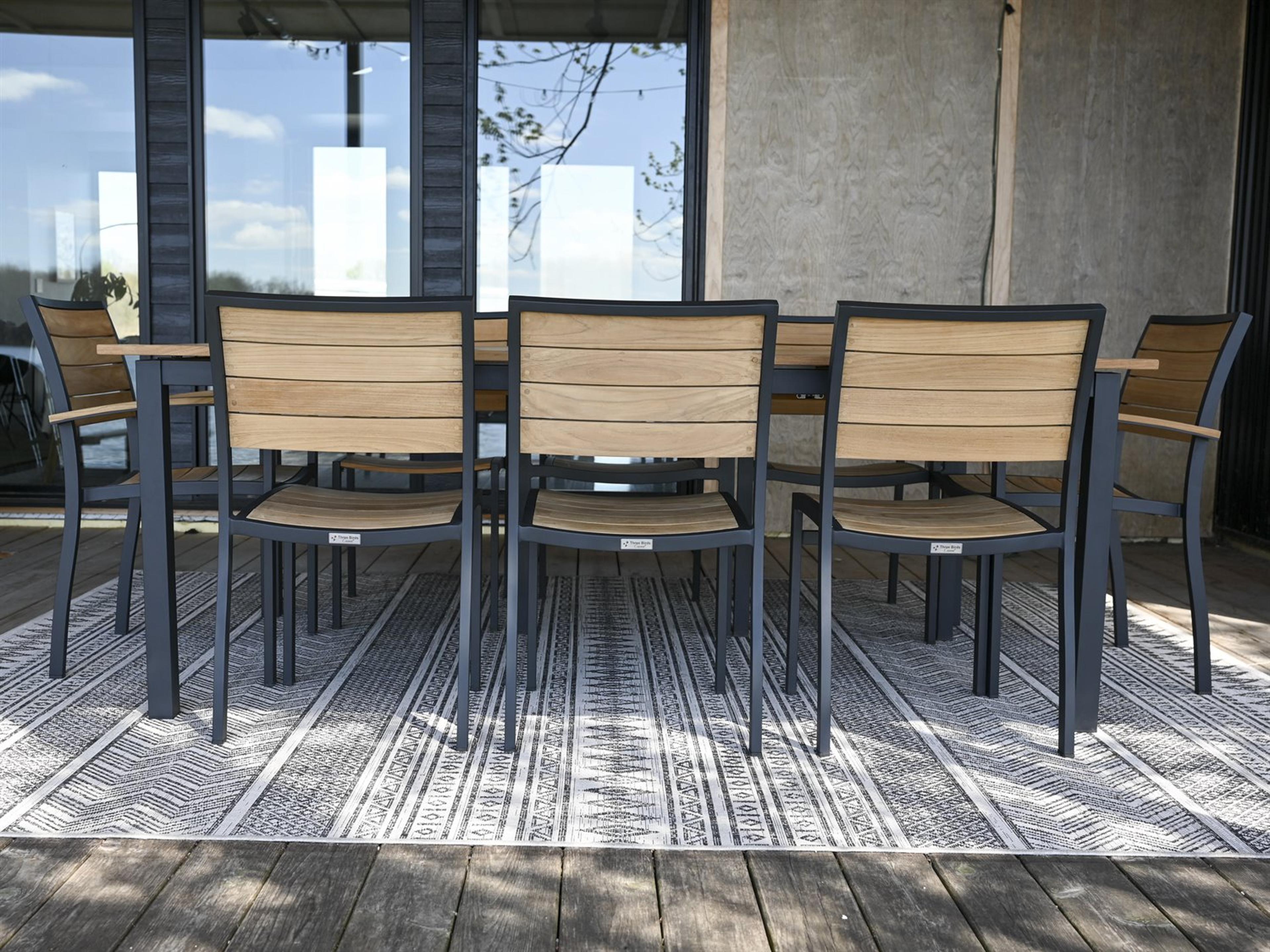 Soho Aluminum Teak Patio Dining Set