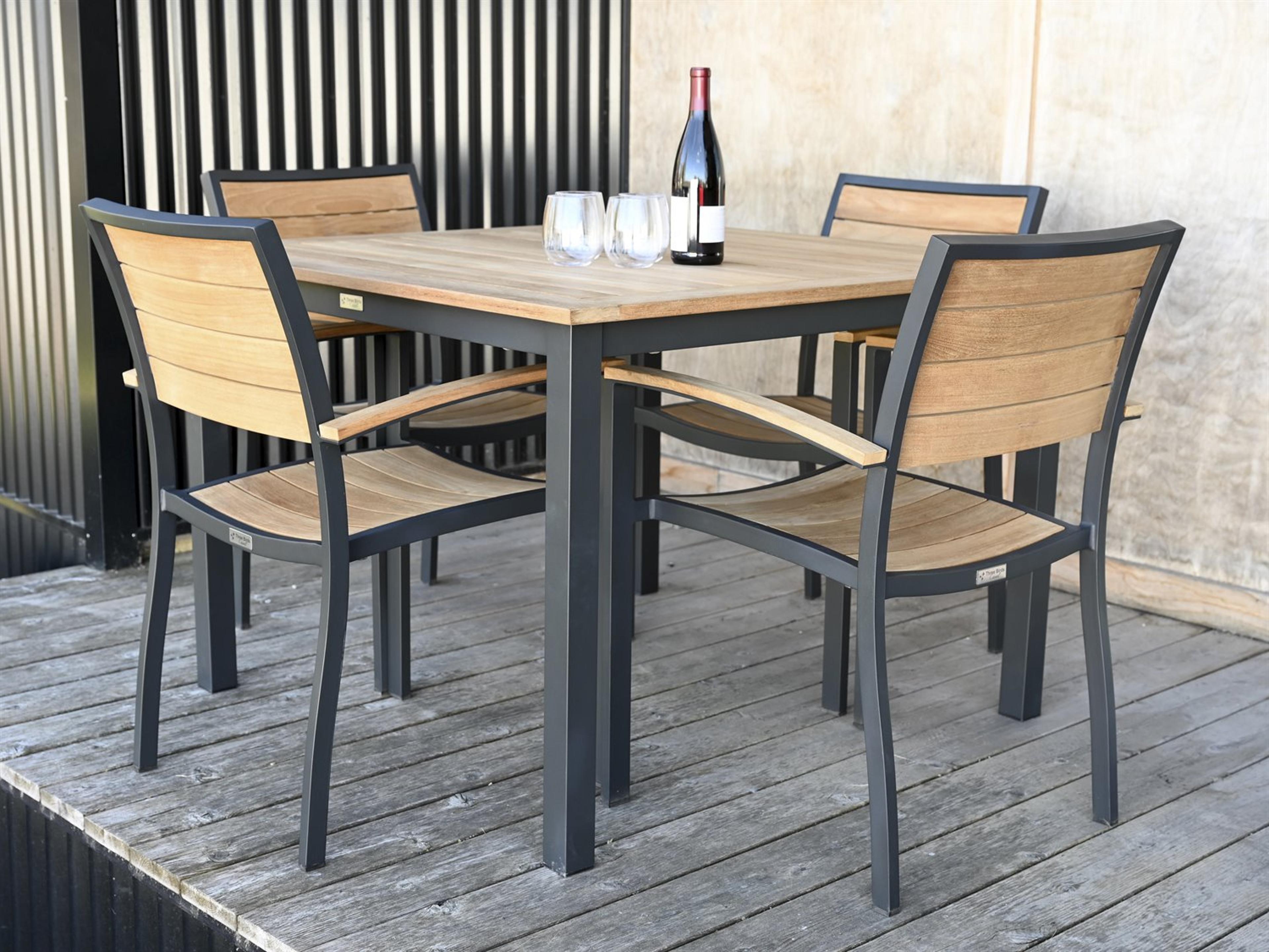 SoHo Aluminum Teak Patio Dining Set