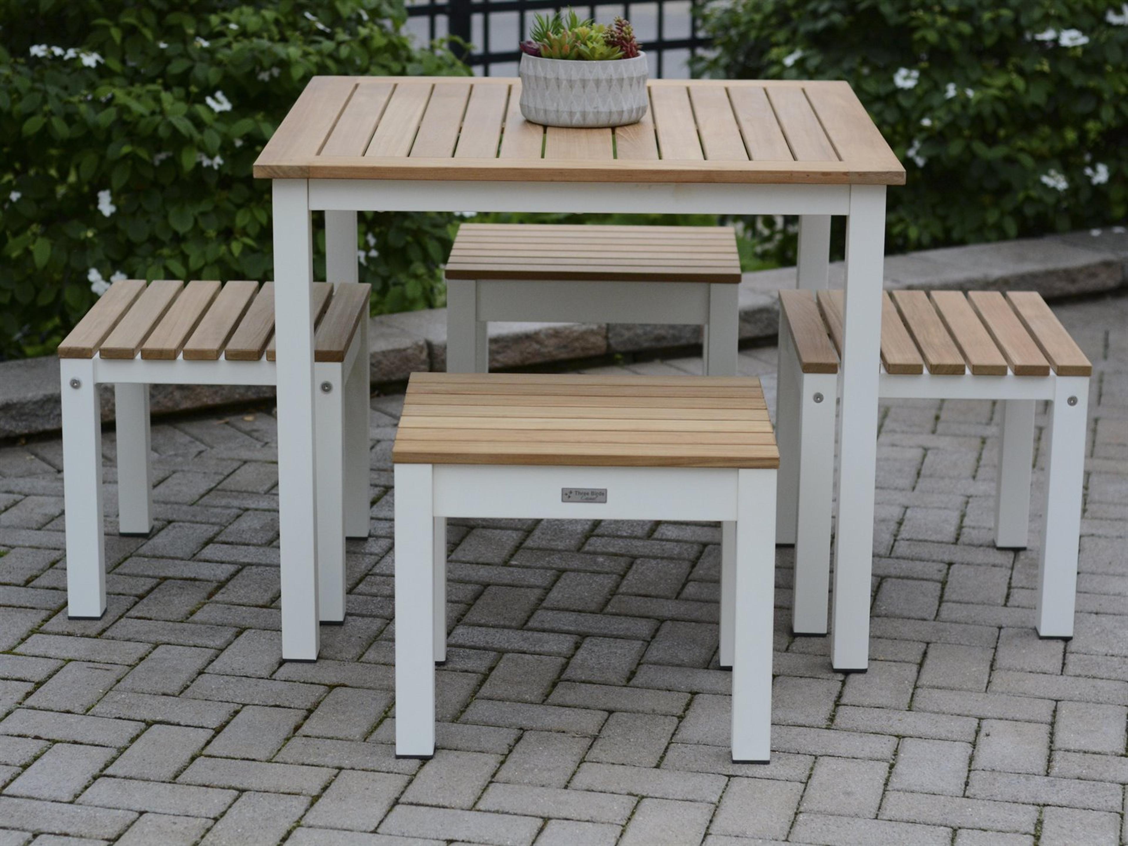 SoHo Aluminum Teak Outdoor Patio Dining Set