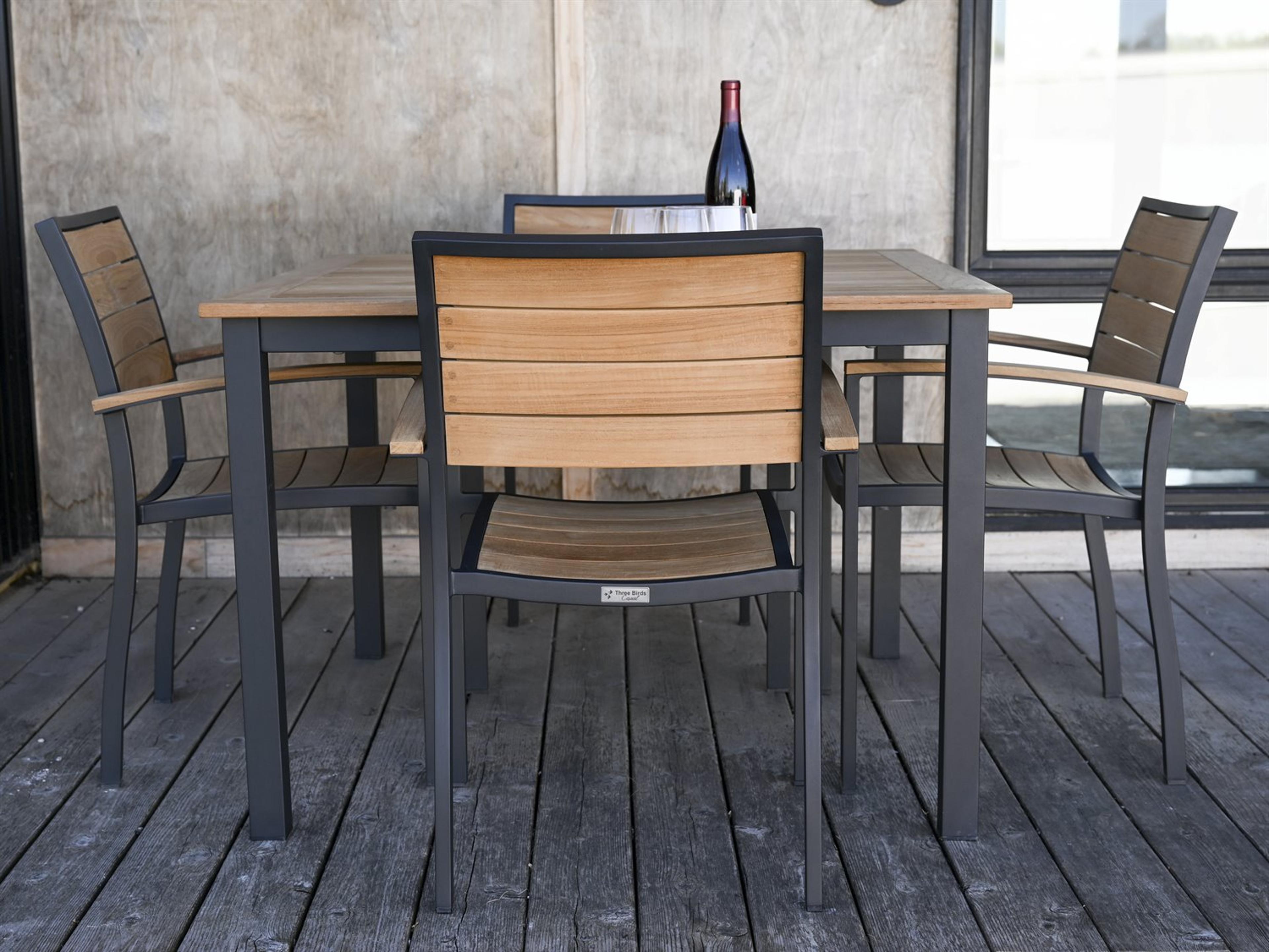 SoHo Aluminum Teak Outdoor Dining Set