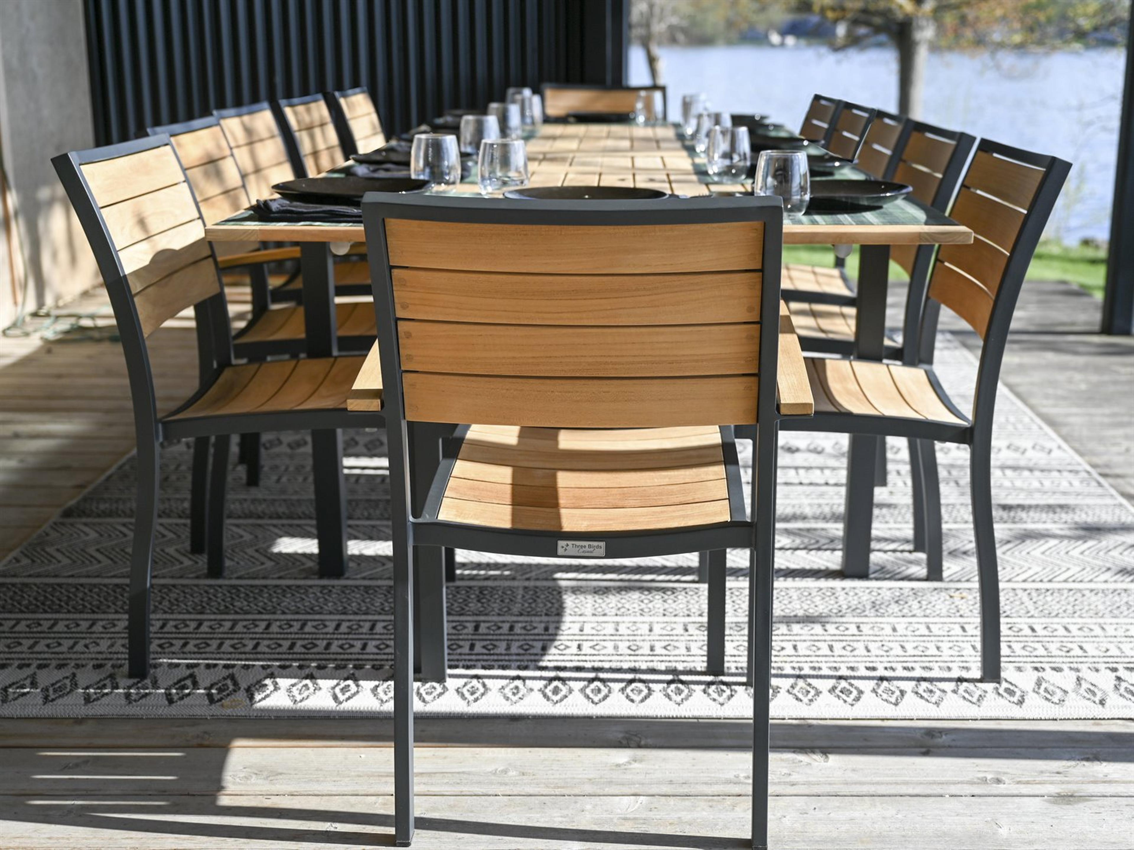 SoHo Aluminum Teak Outdoor Dining Set