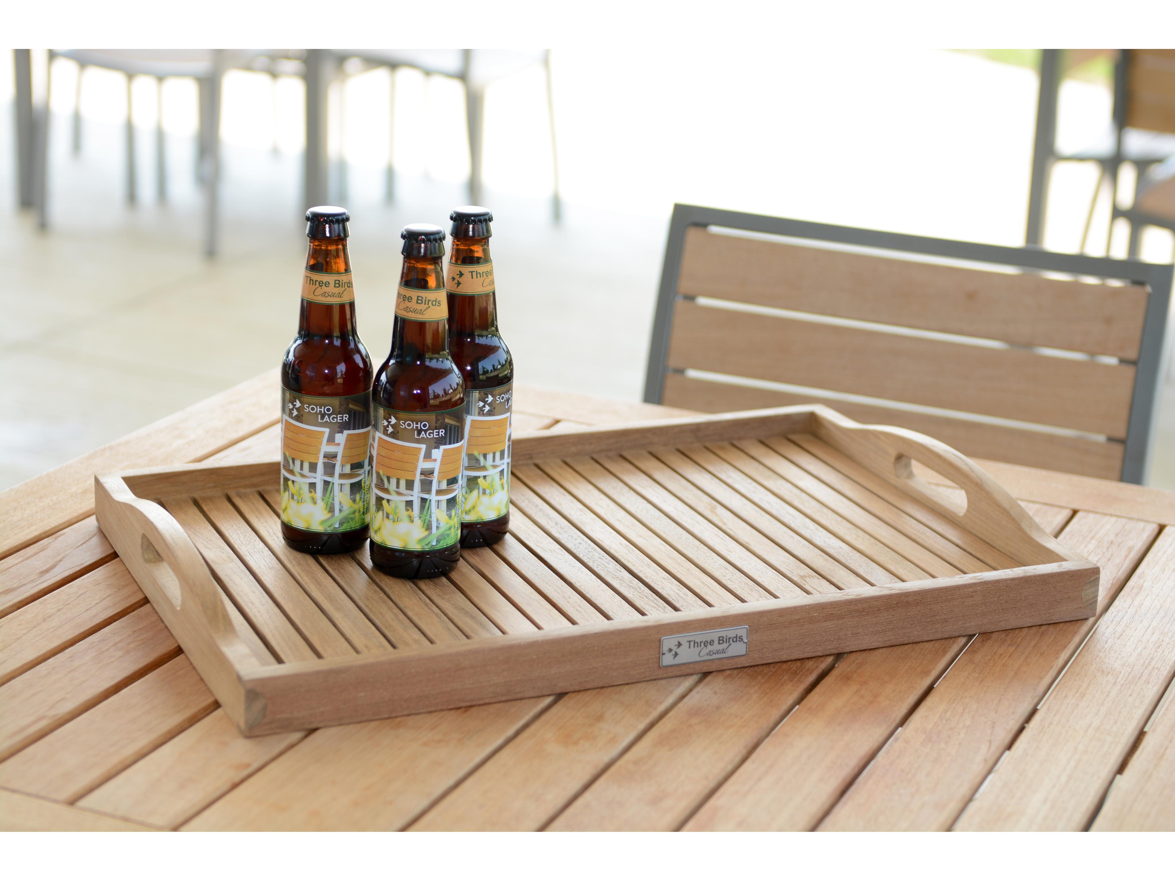 Three Birds Casual Teak Serving Tray