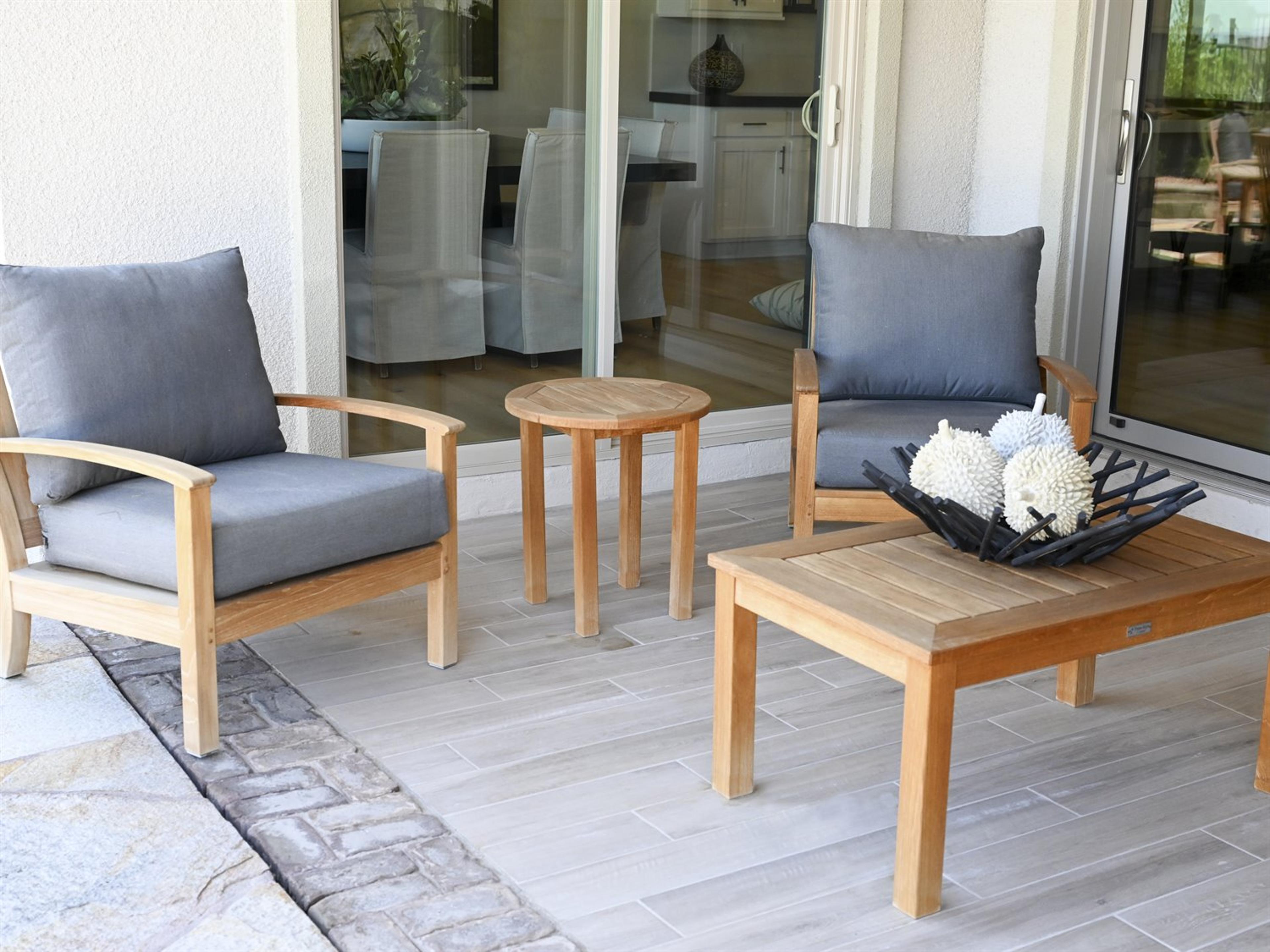 St. Lucia Natural Teak Patio Lounge Set