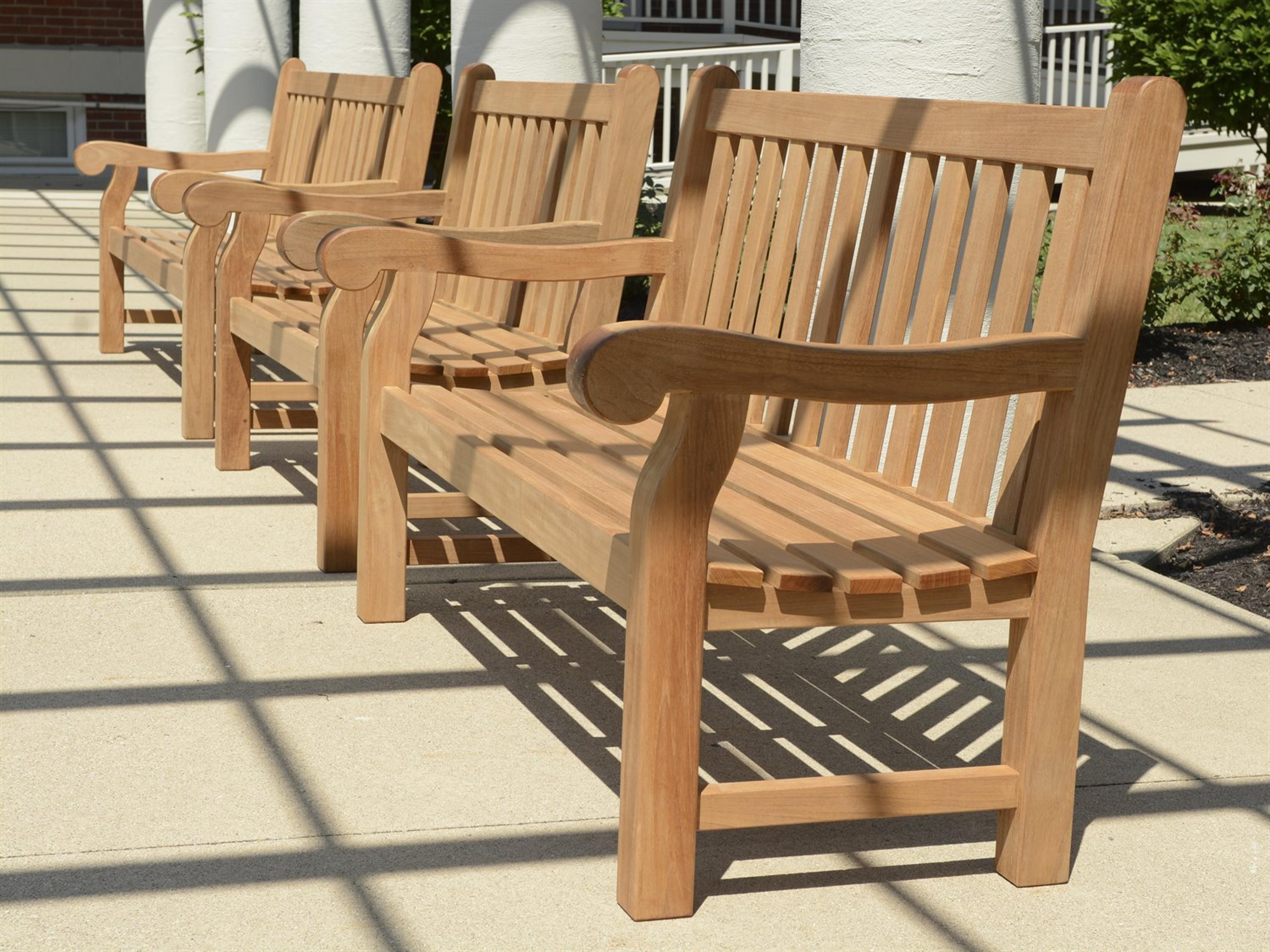Theodore Natural Teak Outdoor Patio Bench Set