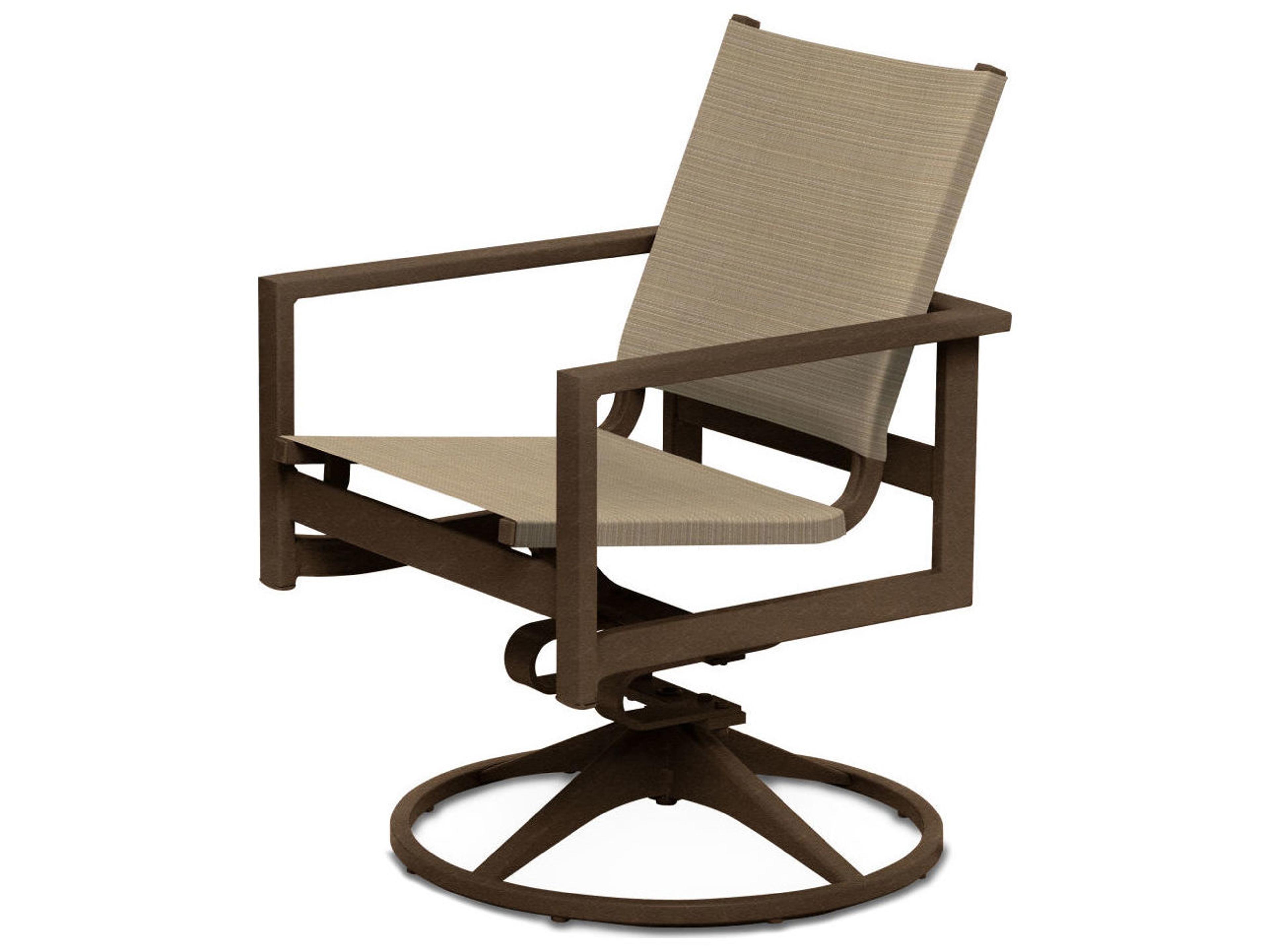 Tribeca Sling Aluminum Swivel Rocker Outdoor Patio Dining Arm Chair