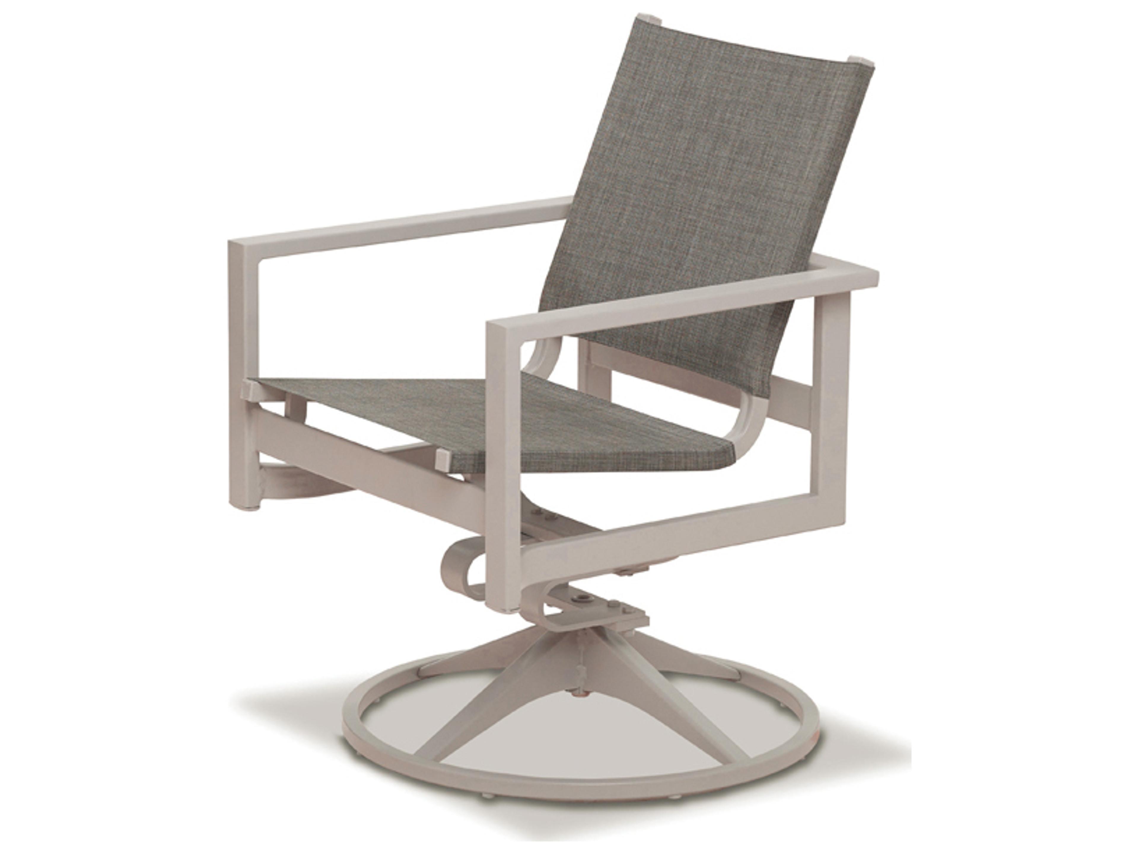 Telescope Casual Tribeca Sling Aluminum Swivel Rocker Outdoor Patio Dining Arm Chair