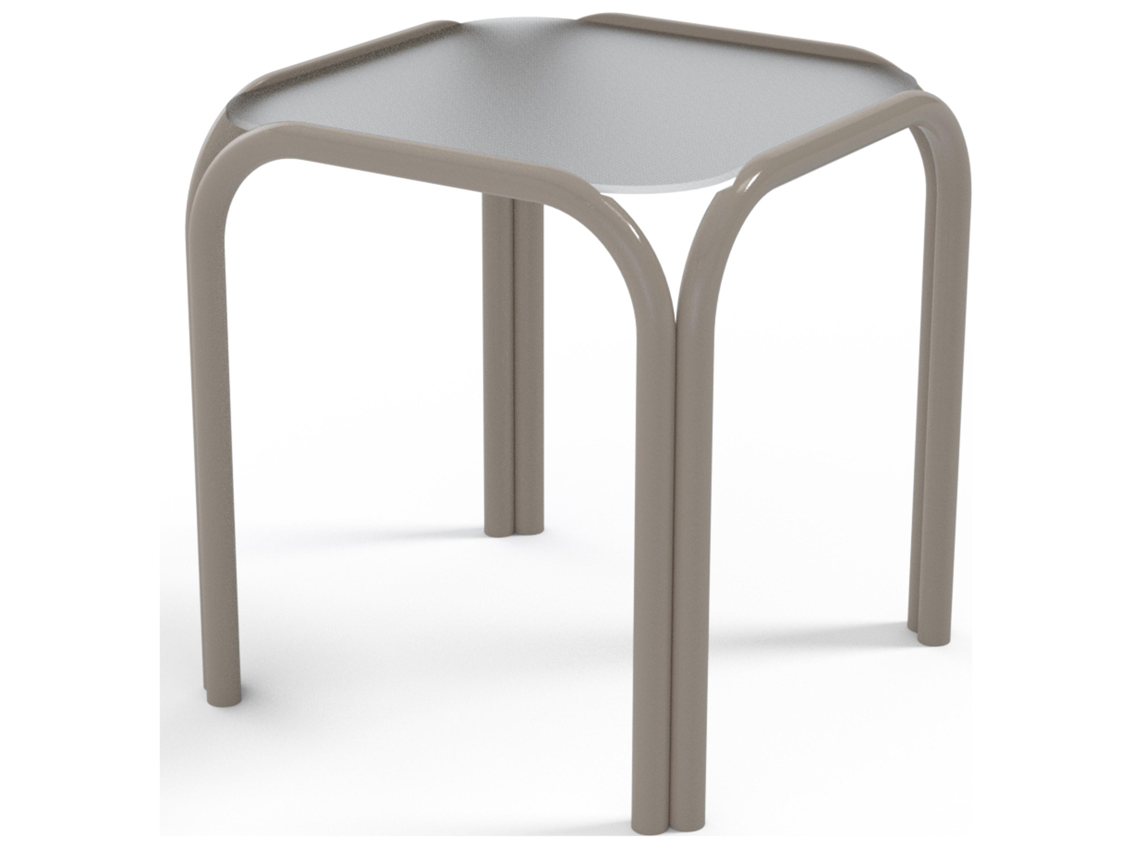 Telescope Casual Obscure Acrylic Top Square Outdoor End Table