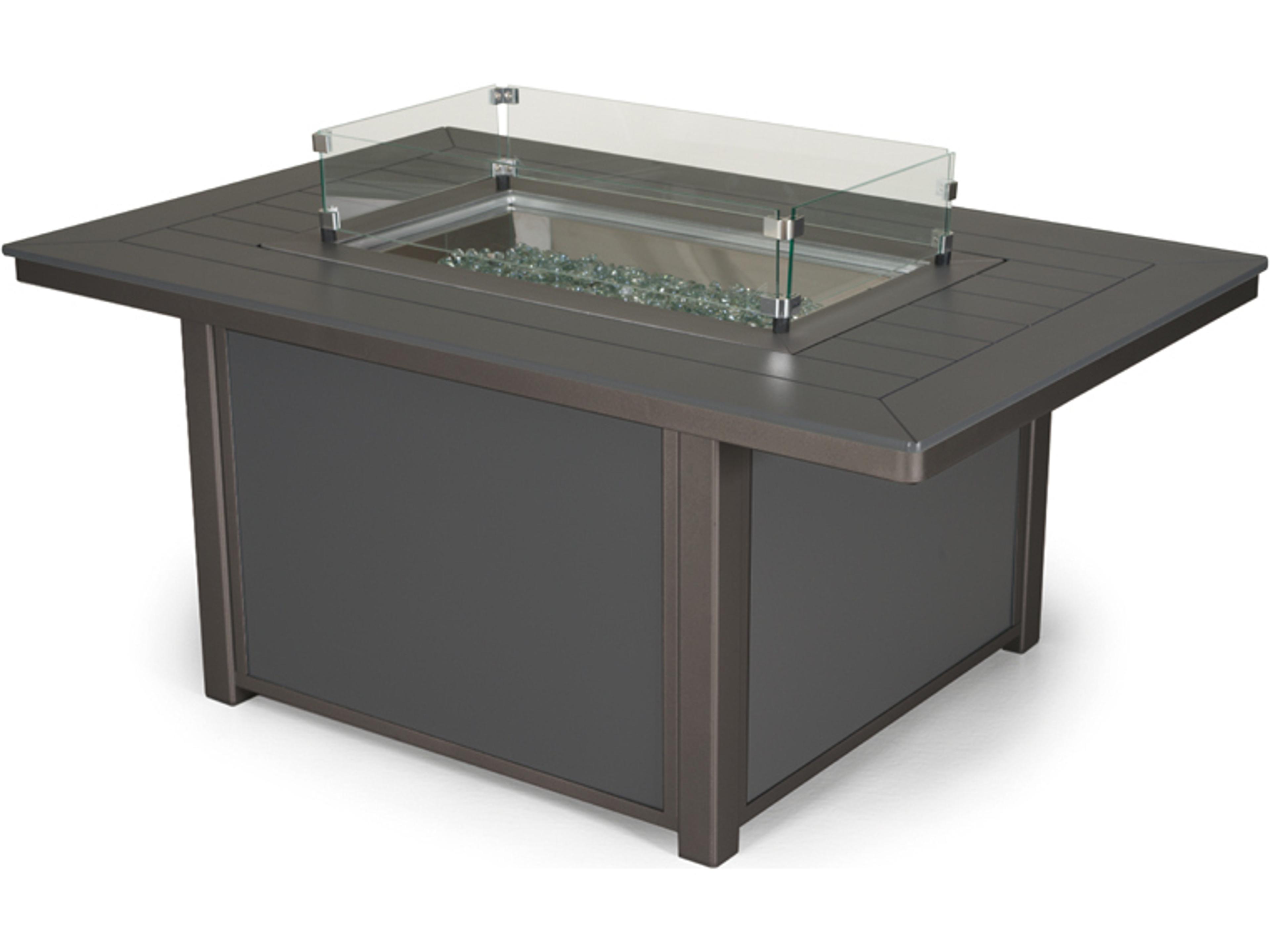 Telescope Casual MGP Aluminum Rectangular Outdoor Fire Pit Table