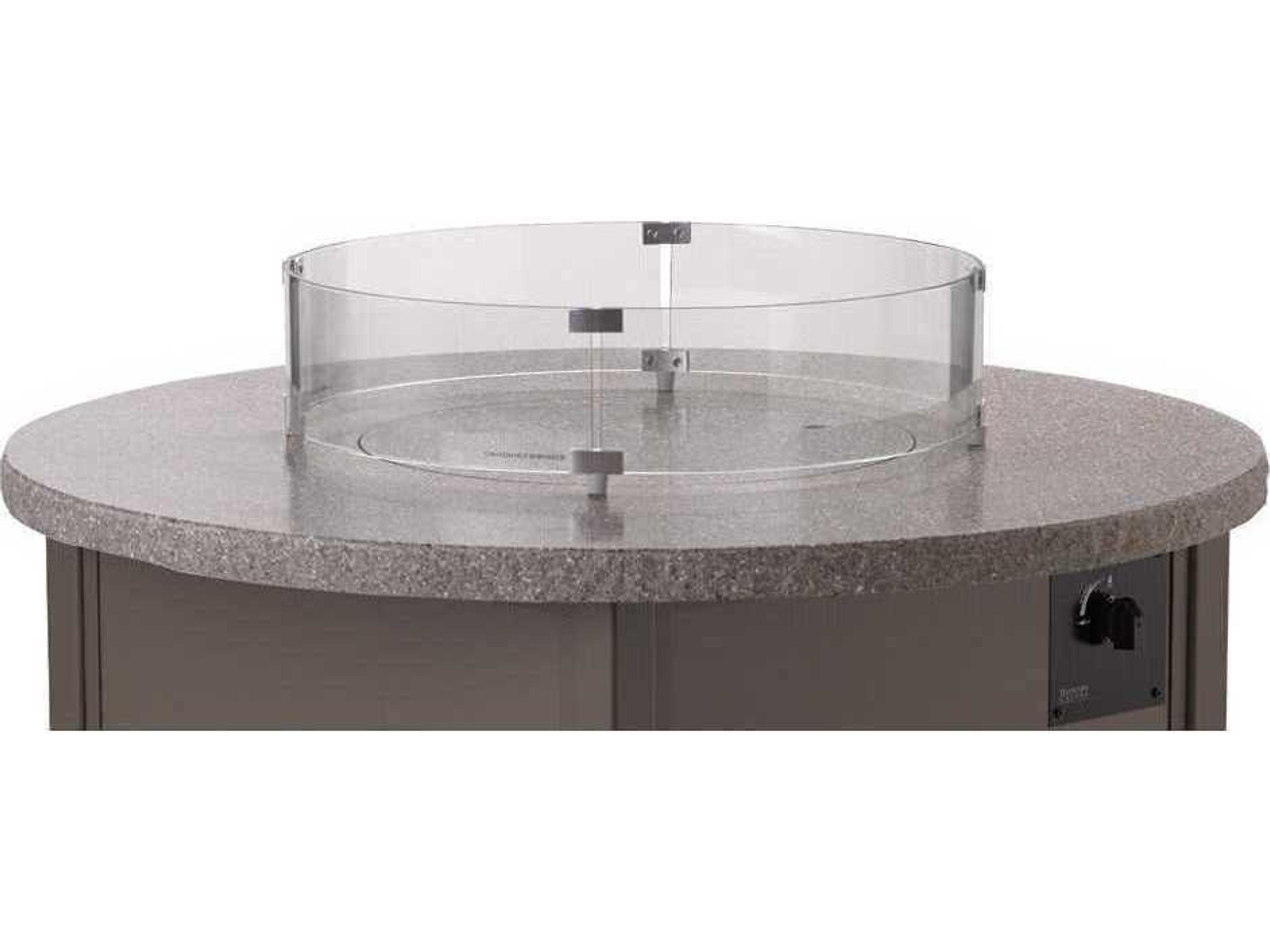 Fire Pit Table Round Glass Surround for 42 and 54 Round MGP Top