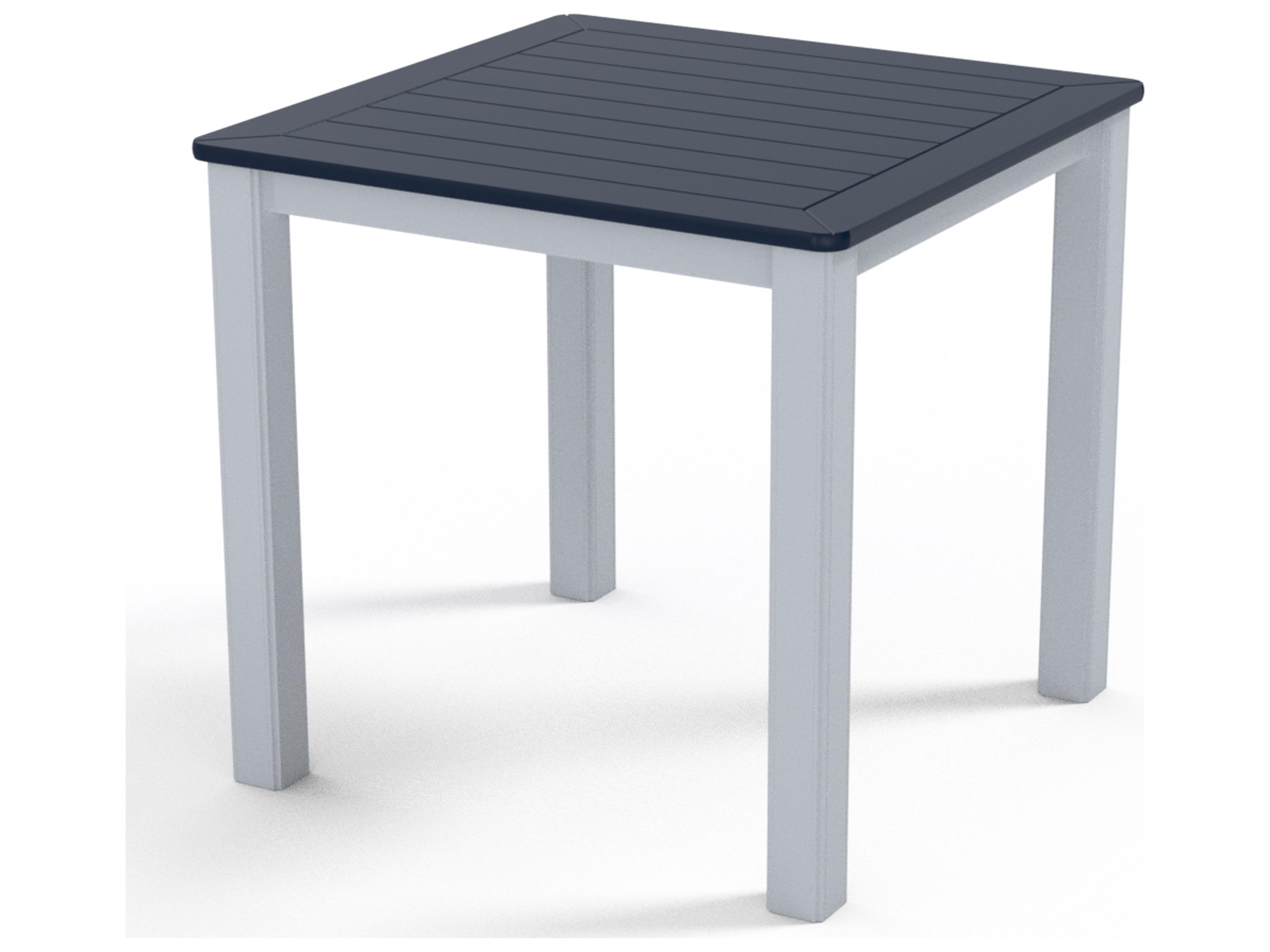 Telescope Casual Marine Grade Polymer Square Outdoor Patio End Table