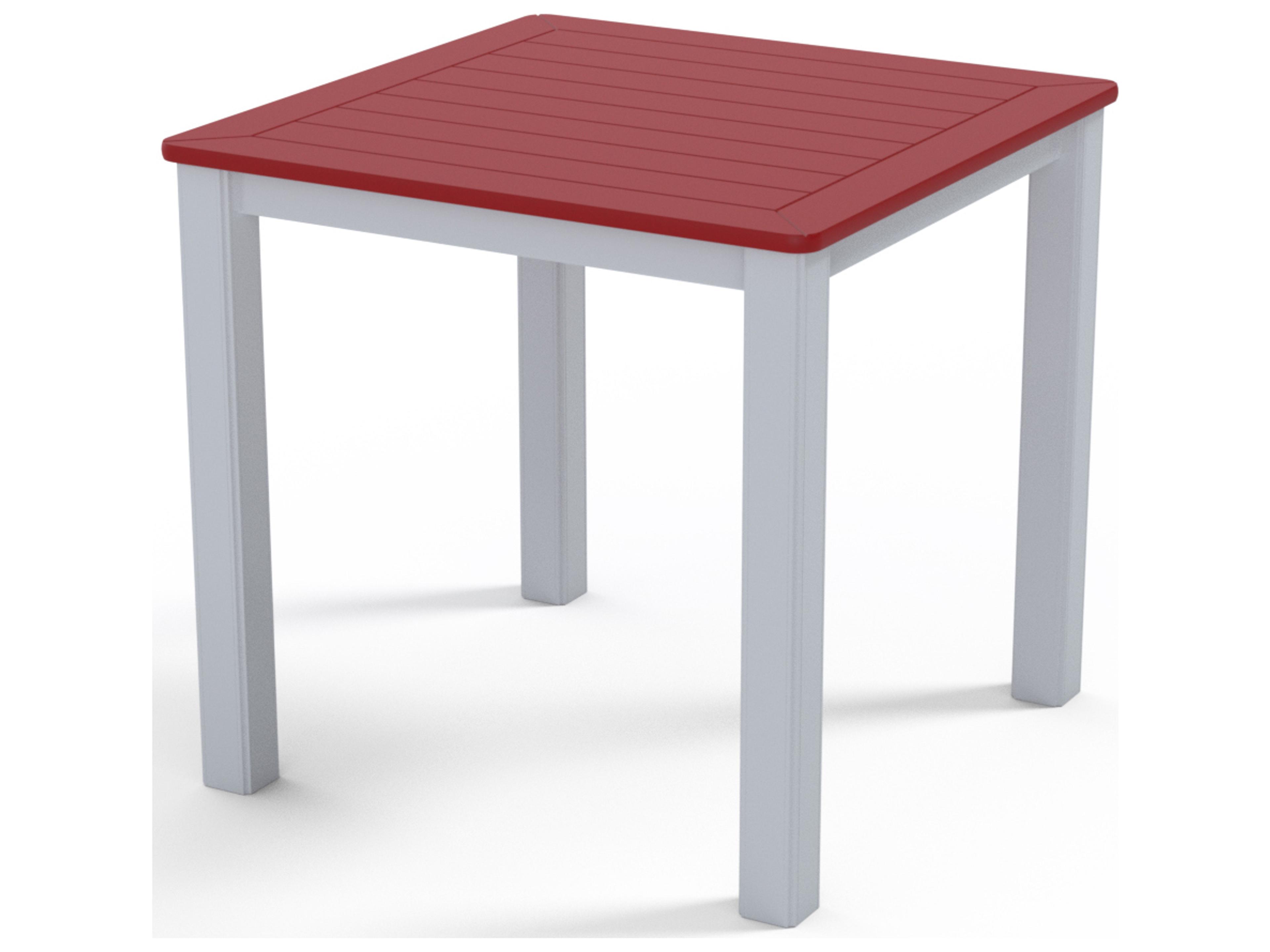 Telescope Casual Marine Grade Polymer Square Outdoor Patio End Table