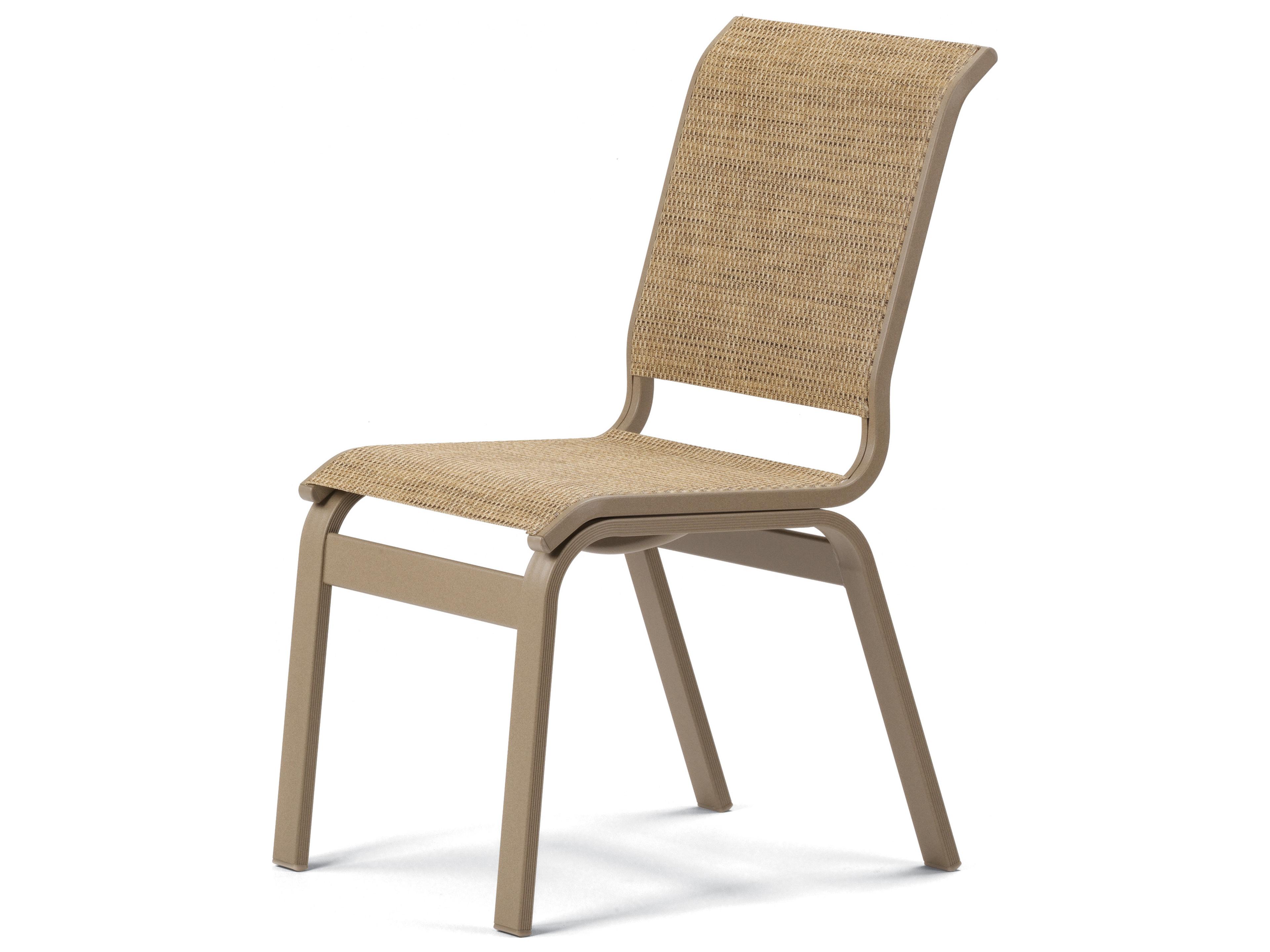 Aruba Sling Armless Dining Chair Outdoor Cafe Seating