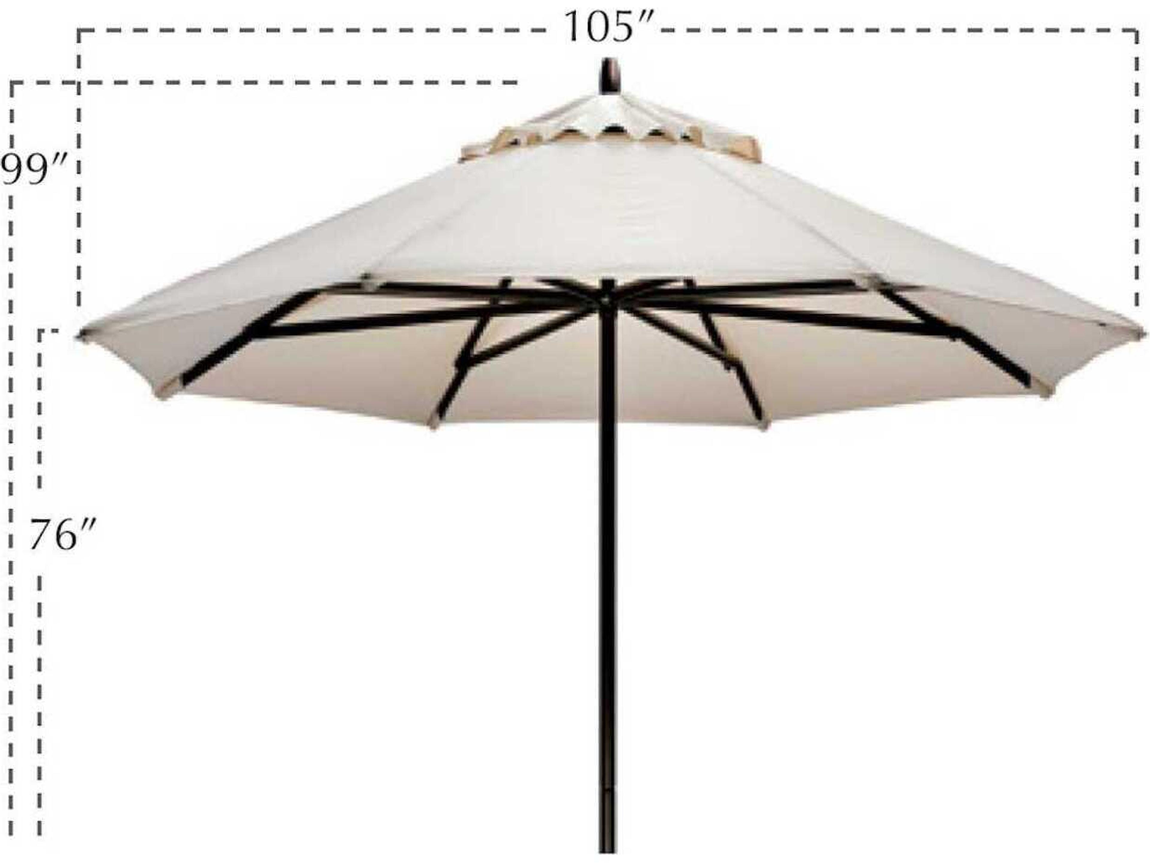 Telescope Casual Commercial Market Aluminum 9 Foot Octagonal Outdoor Patio Umbrella