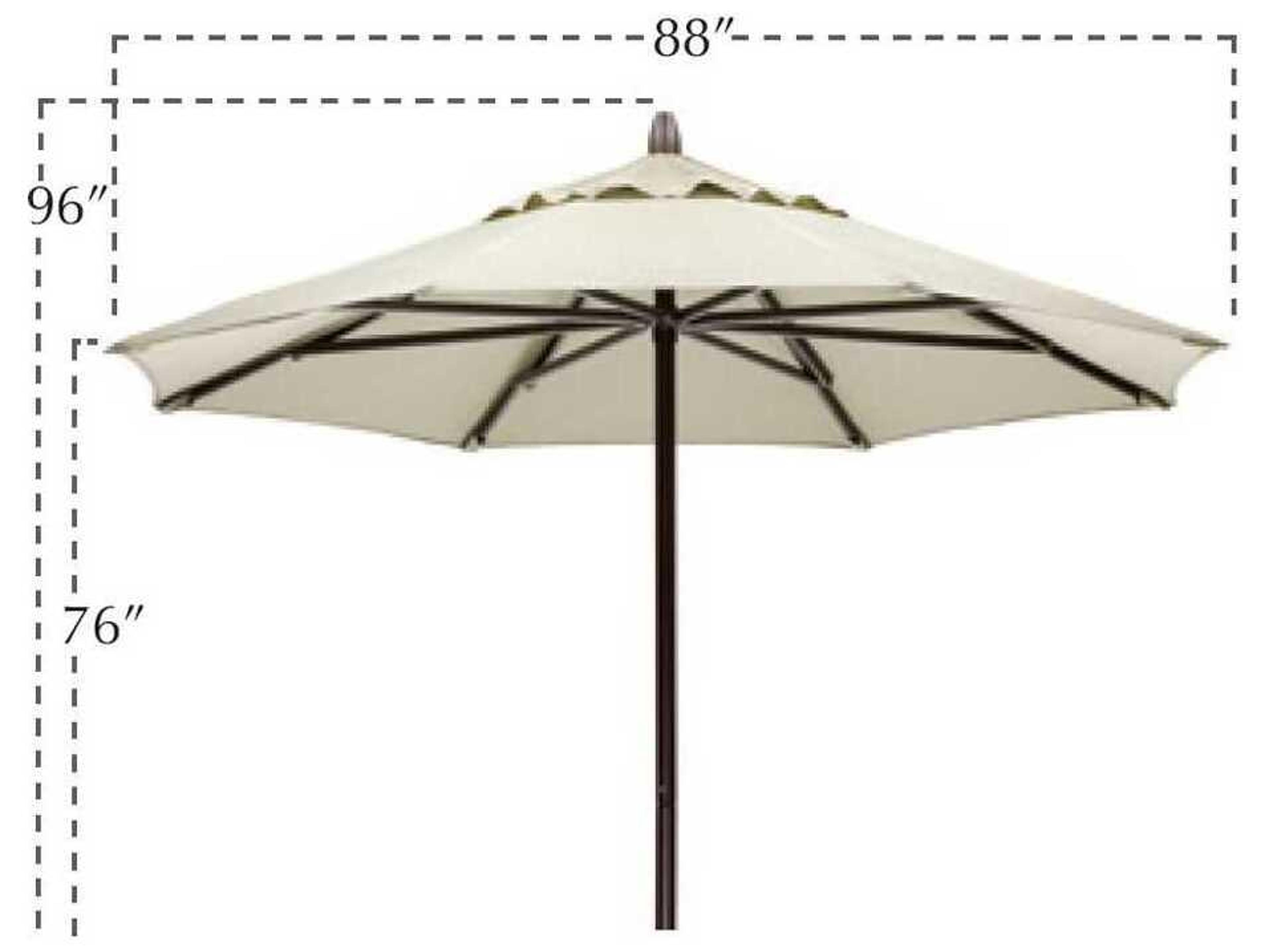 Telescope Casual Commercial Market Aluminum 7.5 Foot Octagonal Patio Umbrella