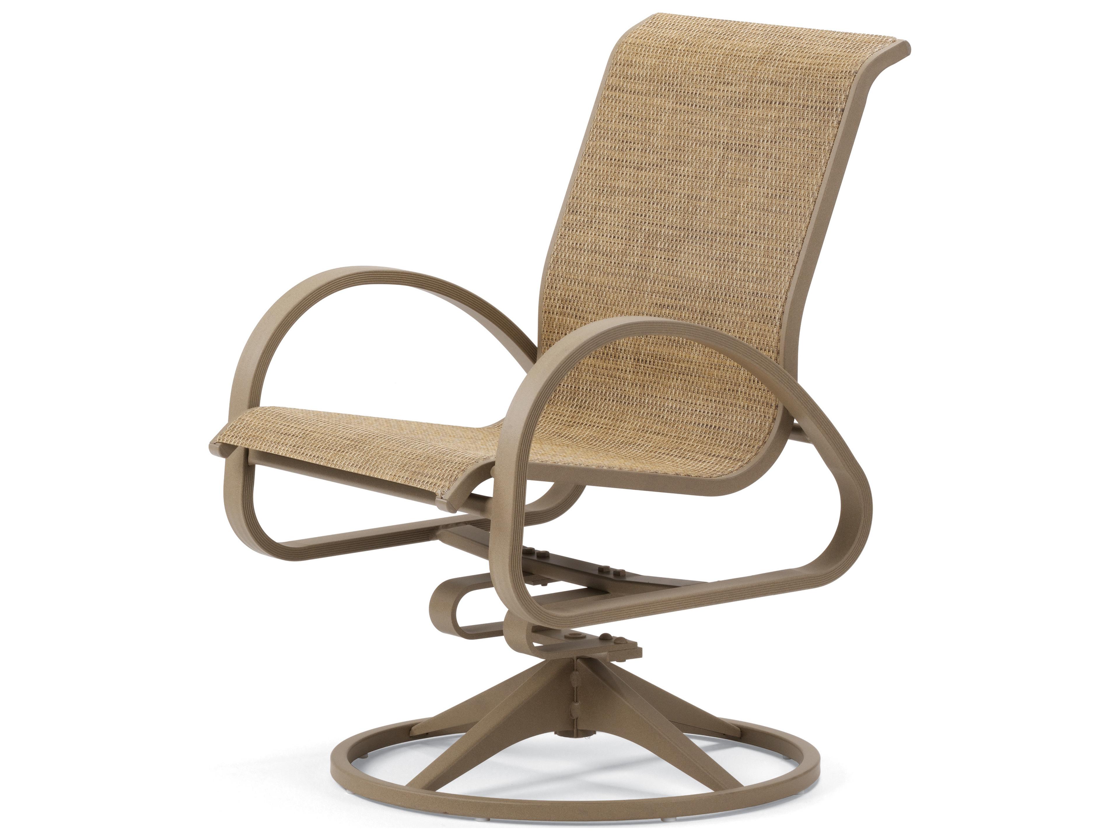 Aruba II Sling Swivel Rocker Outdoor Dining Chair