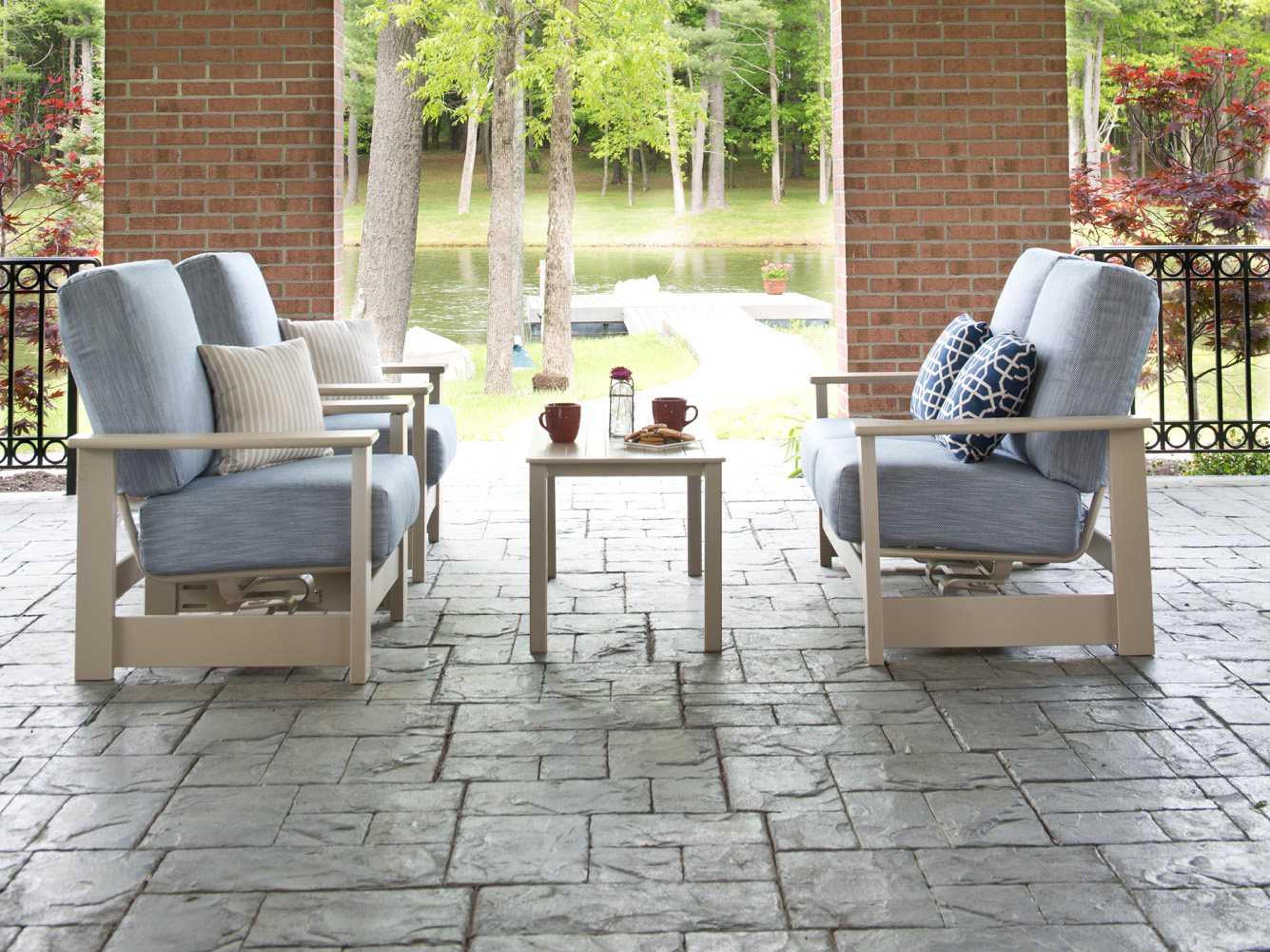 Telescope Casual Leeward Marine Grade Polymer Deep Seat Lounge Set