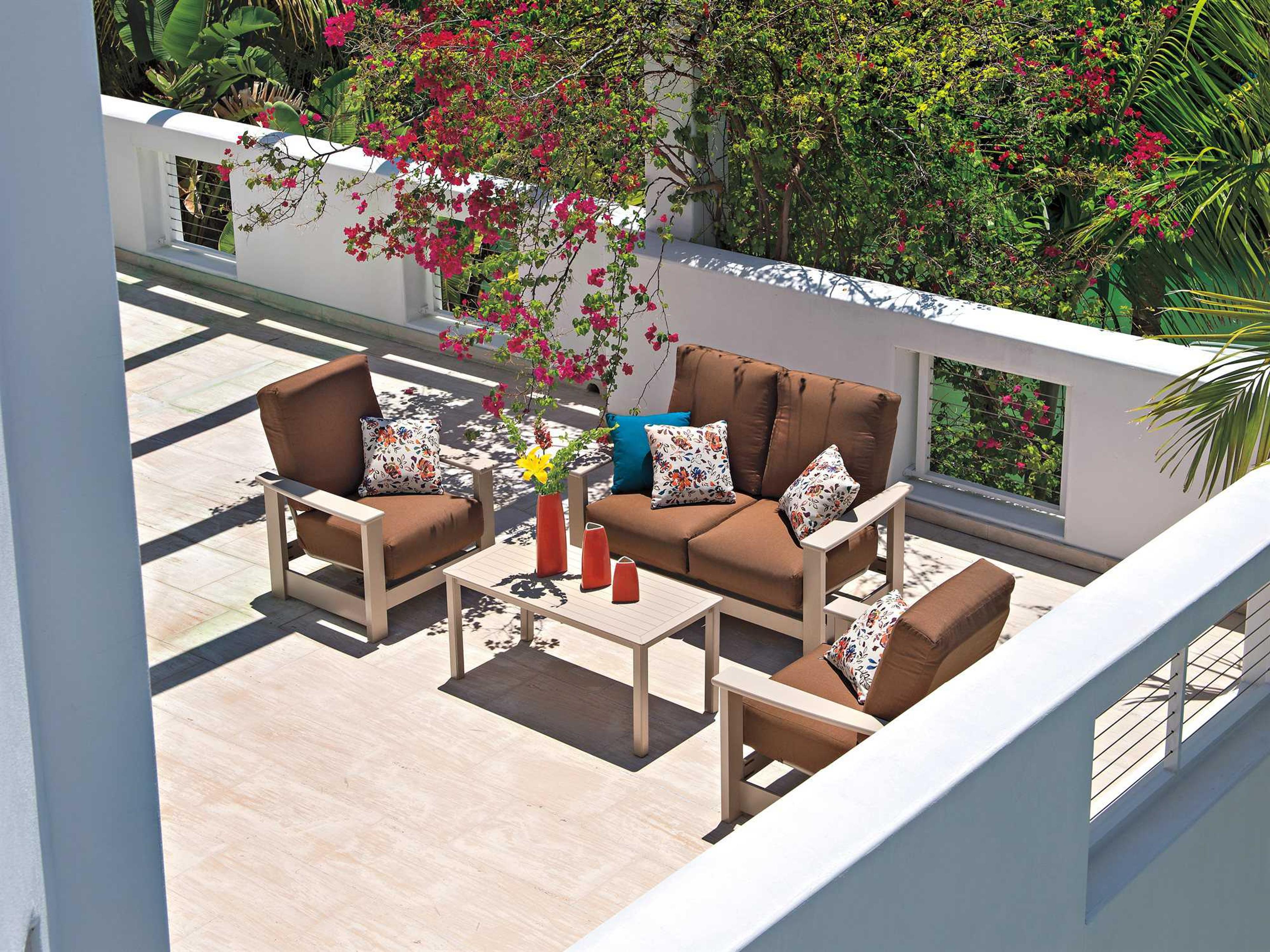 Telescope Casual Leeward Marine Grade Polymer Deep Seat Lounge Set