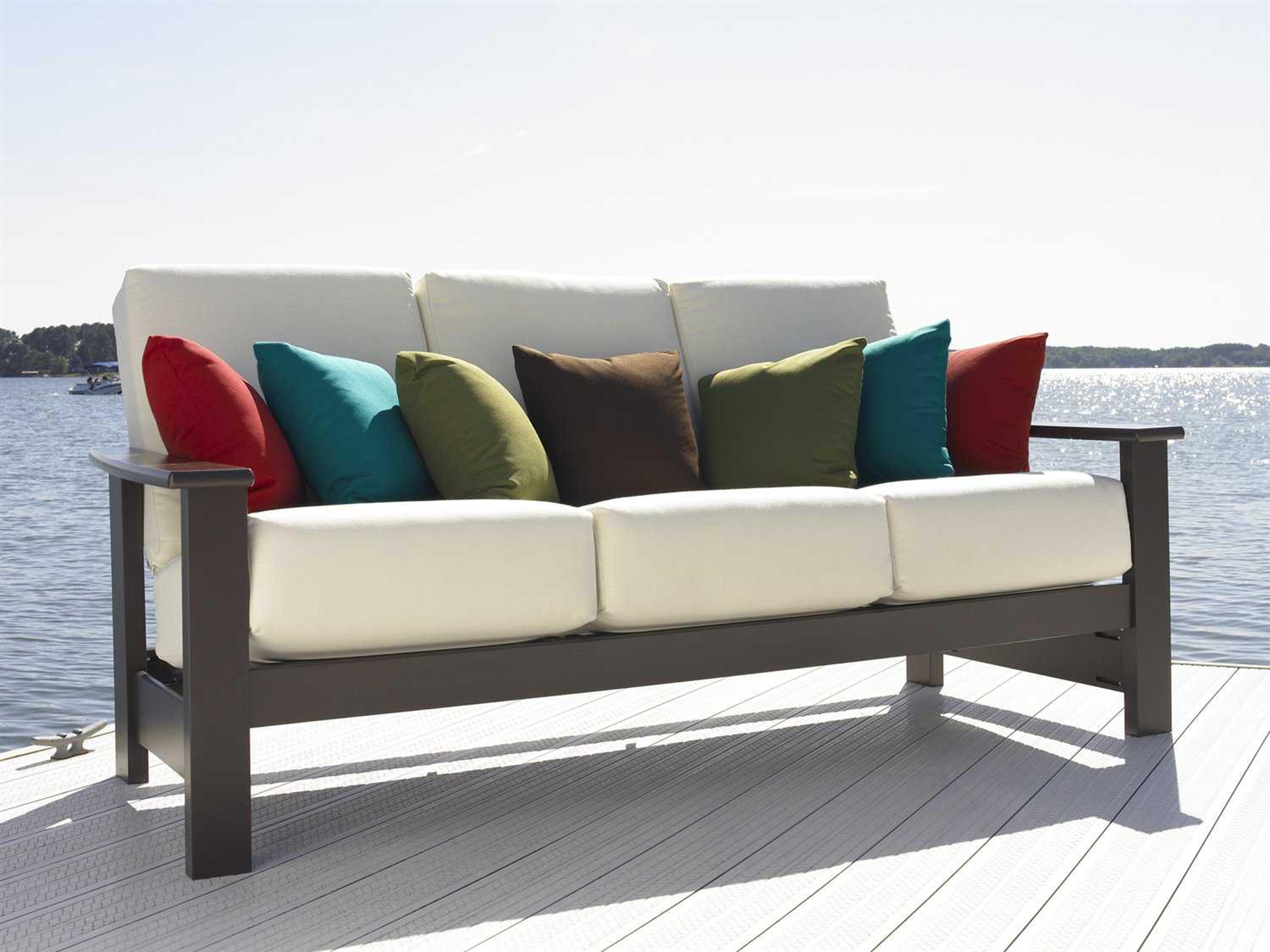 Telescope Casual Leeward Marine Grade Polymer Deep Seat Patio Sofa