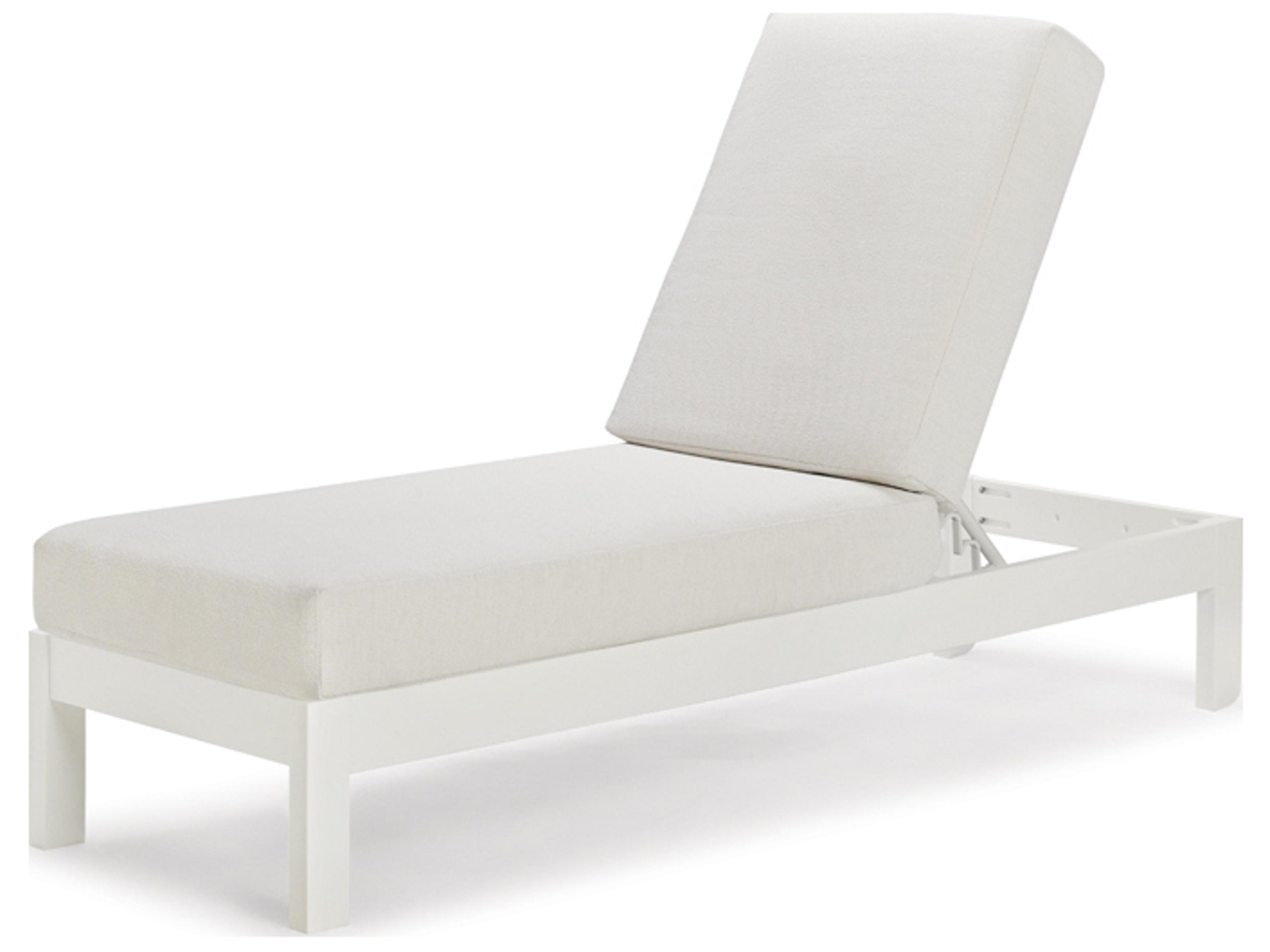 Leeward Marine Grade Polymer Three Position Lay Flat Armless Patio Chaise Lounge