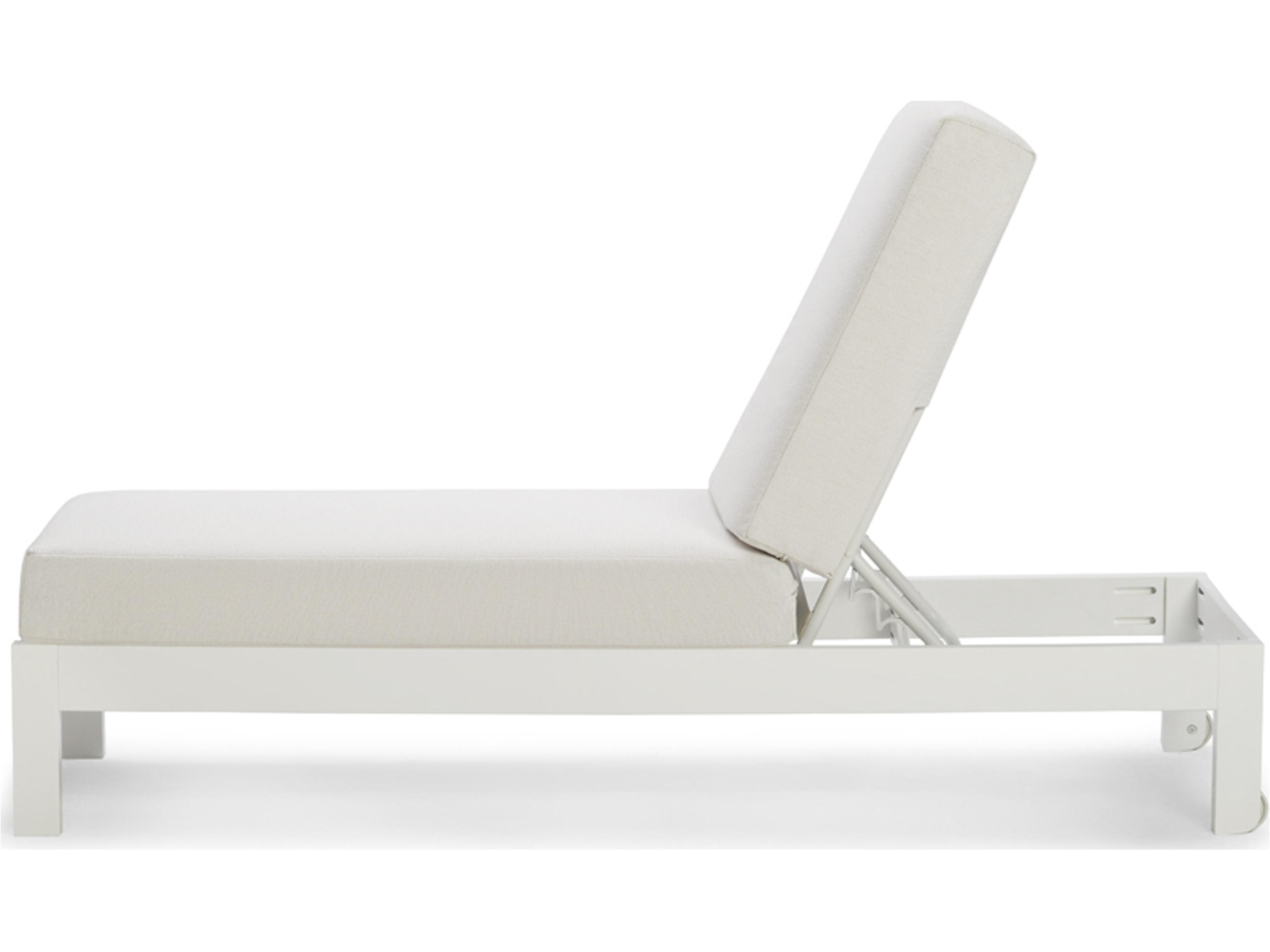 Telescope Casual Leeward Marine Grade Polymer Three Position Lay Flat Armless Patio Chaise Lounge