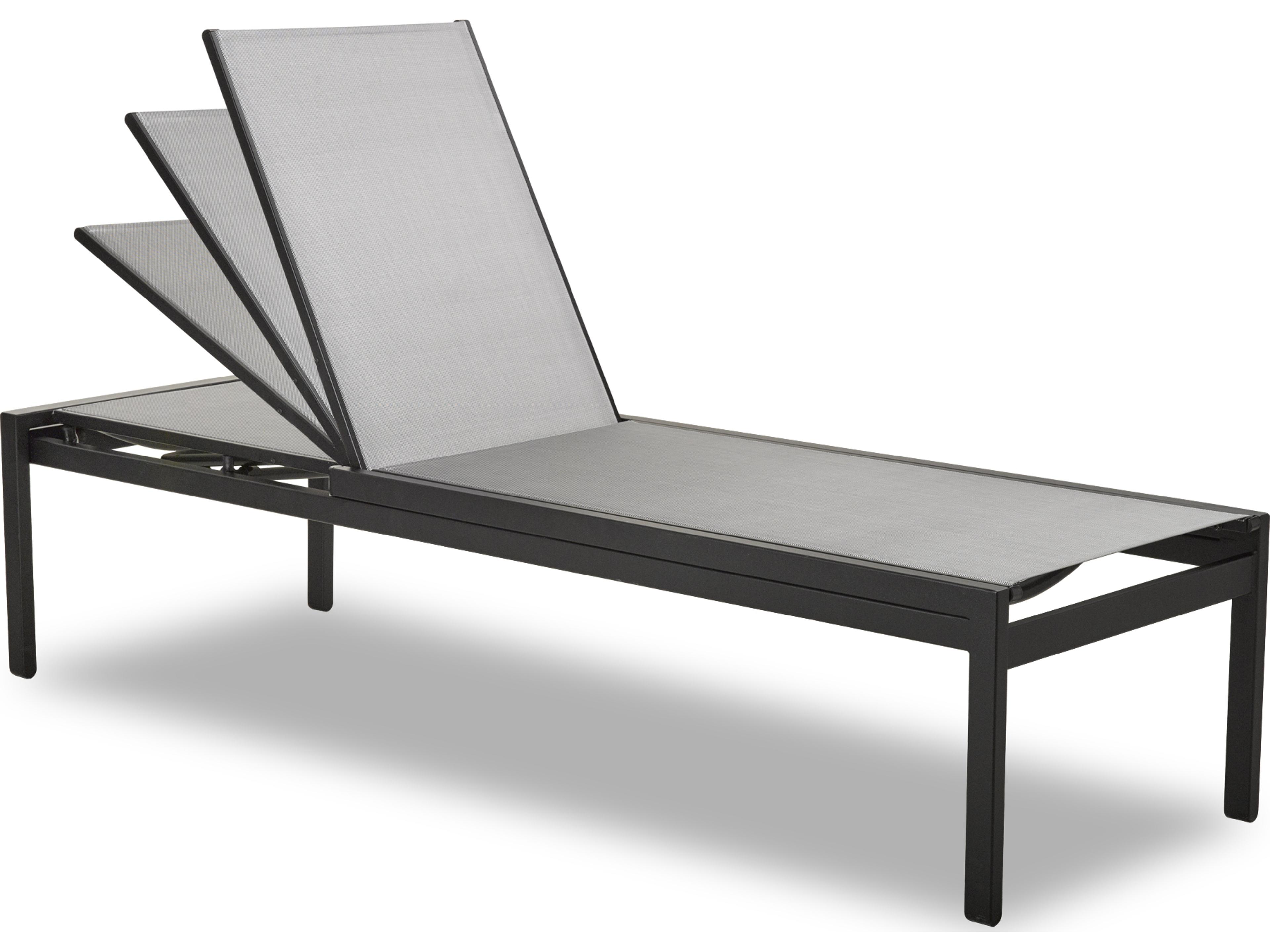 Telescope Casual Kendall Sling Aluminum Stacking High Bed Patio Chaise Lounge