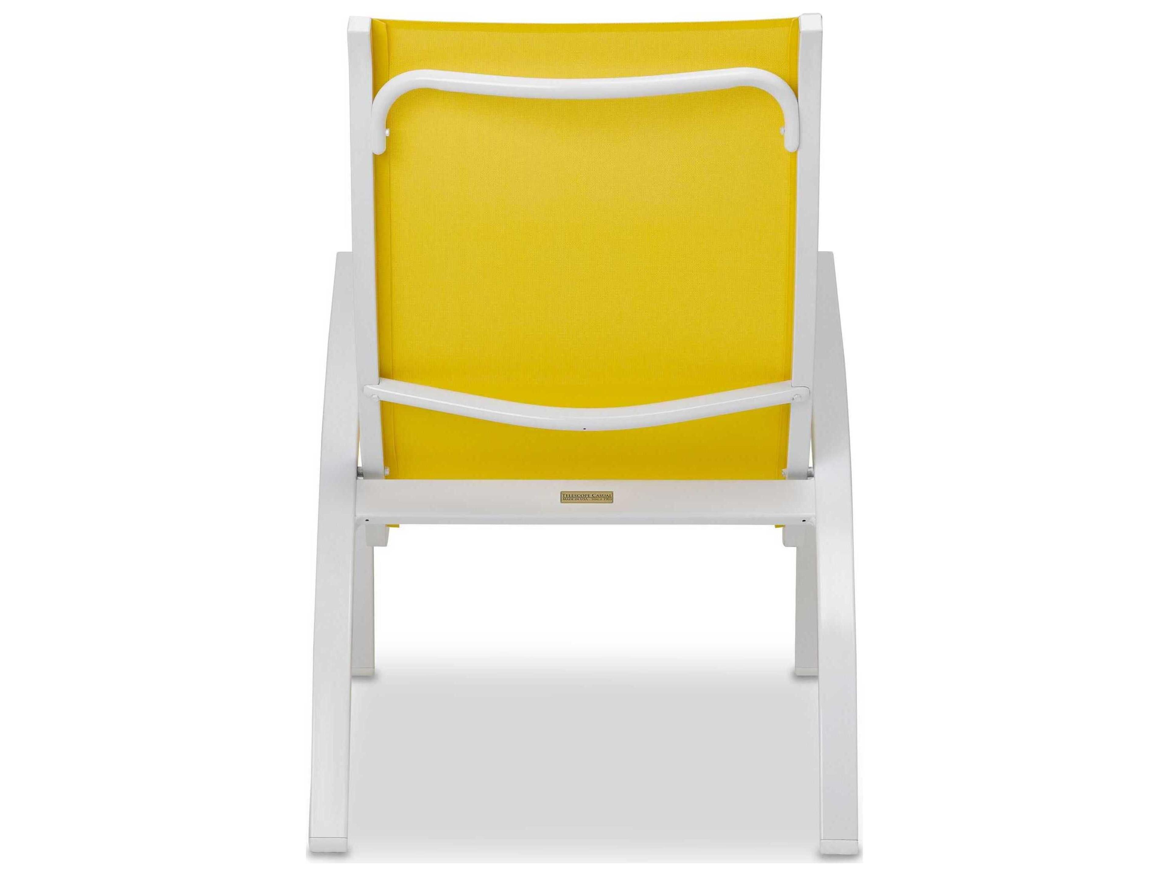 Telescope Casual Kendall Sling Aluminum Stackable Outdoor Lounge Chair