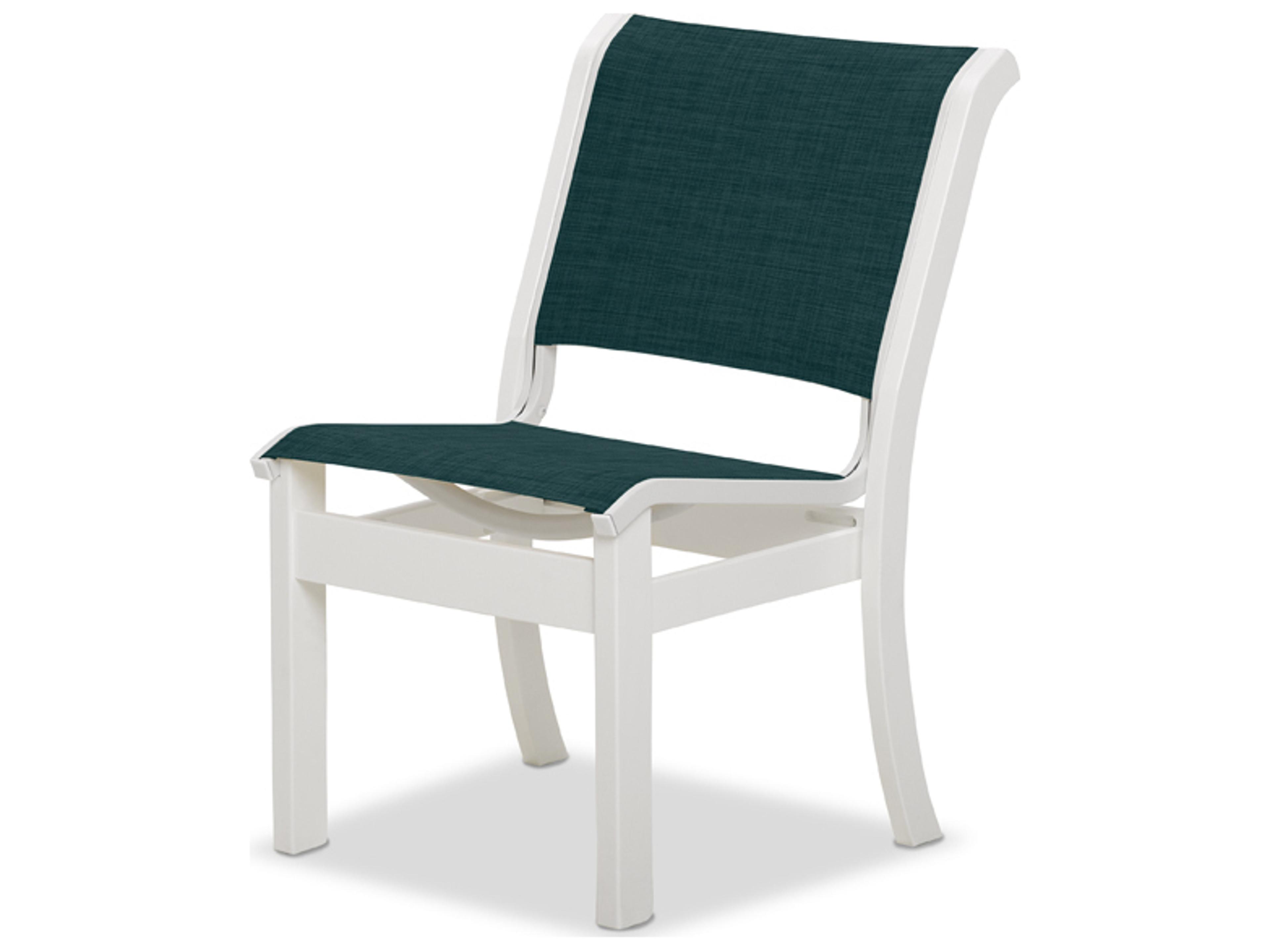 Telescope Casual Leeward Marine Grade Polymer Sling Stackable Outdoor Patio Dining Side Chair