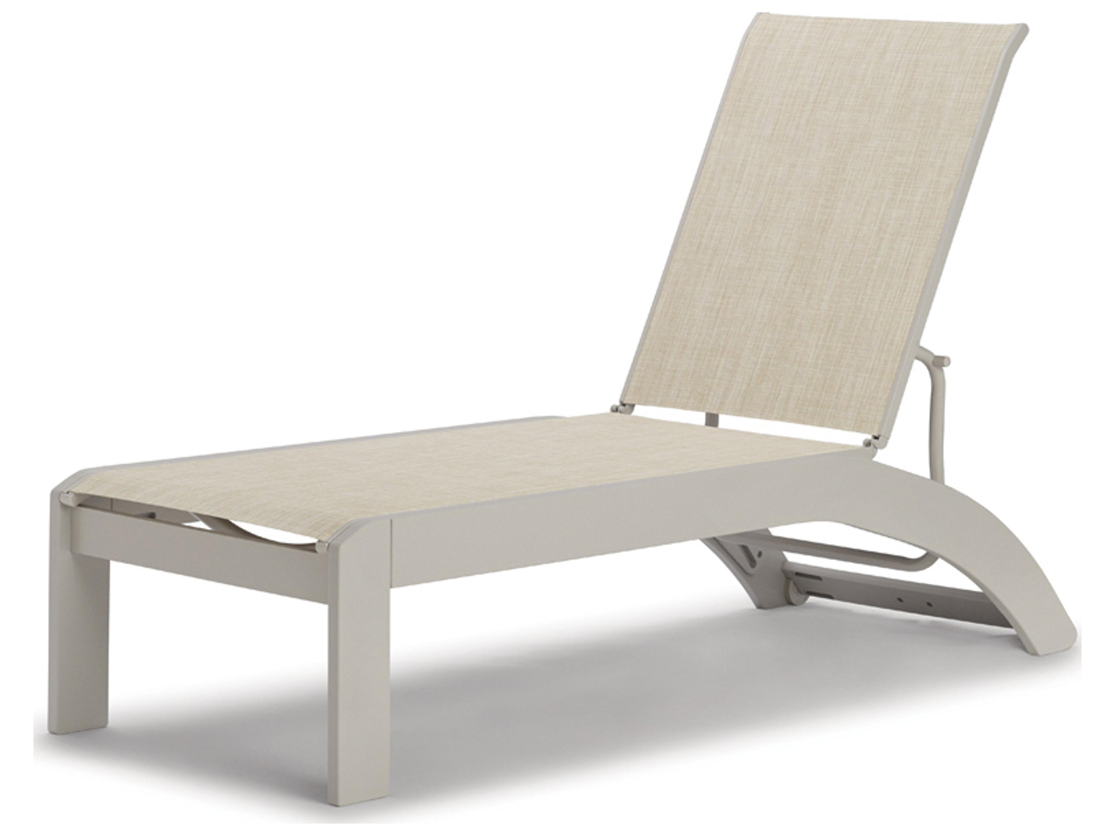 Dune Mgp Sling Recycled Plastic Stacking Armless Outdoor Patio Chaise with Wheels