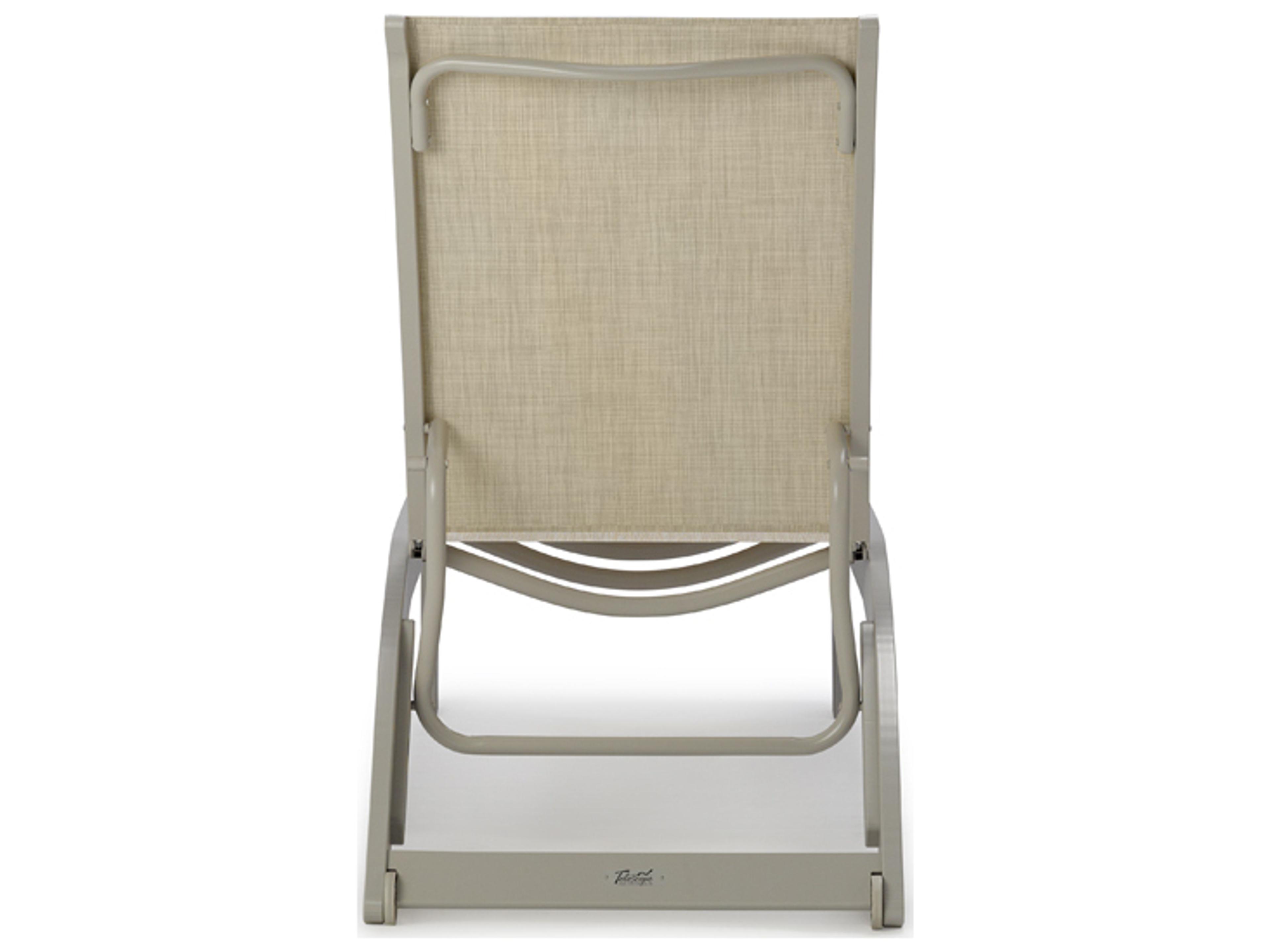 Telescope Casual Dune Mgp Sling Recycled Plastic Stacking Armless Outdoor Patio Chaise with Wheels