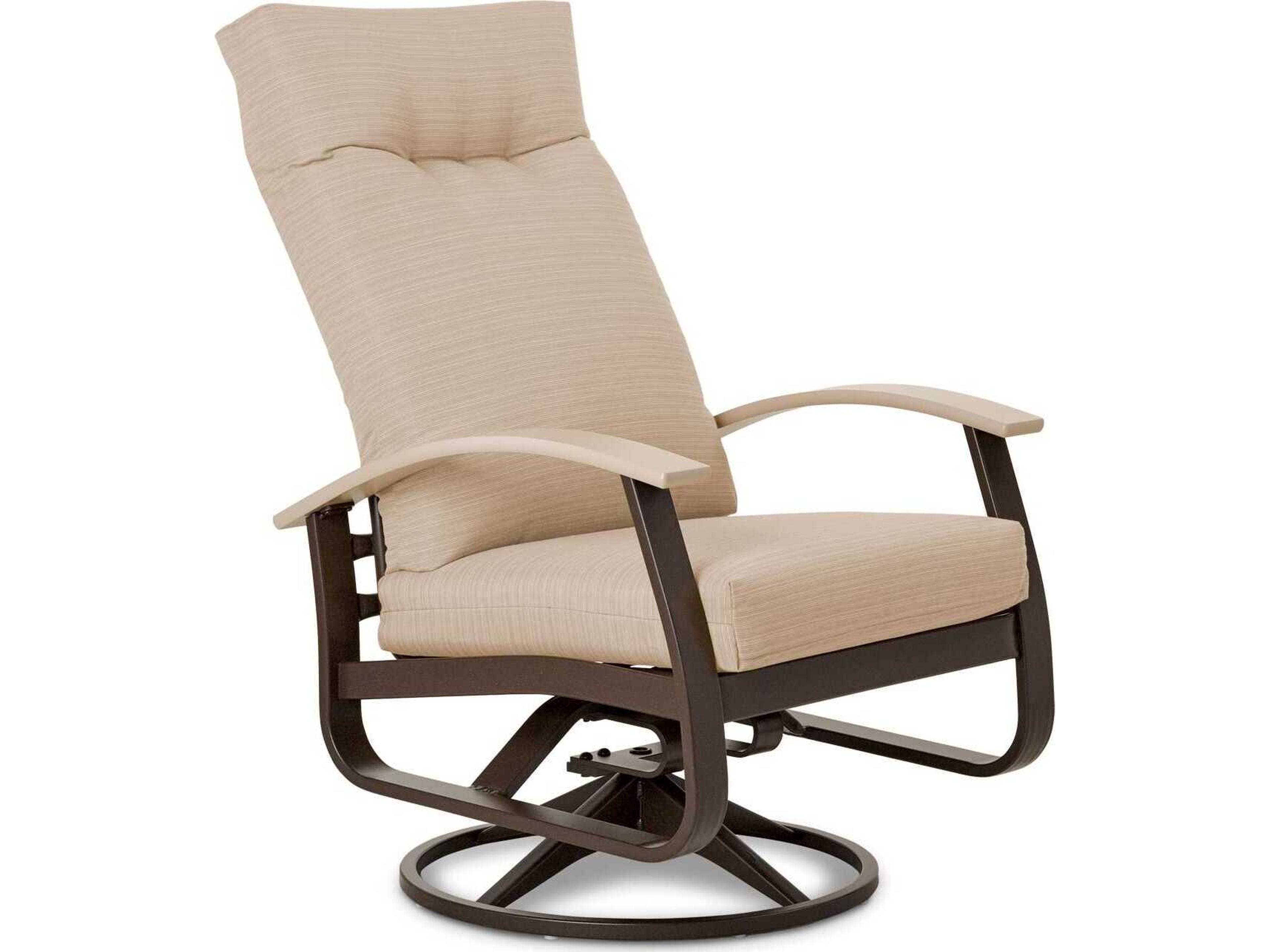 Telescope Casual Belle Isle Cushion Aluminum Supreme Swivel Rocker Patio Dining Arm Chair with MGP Arms