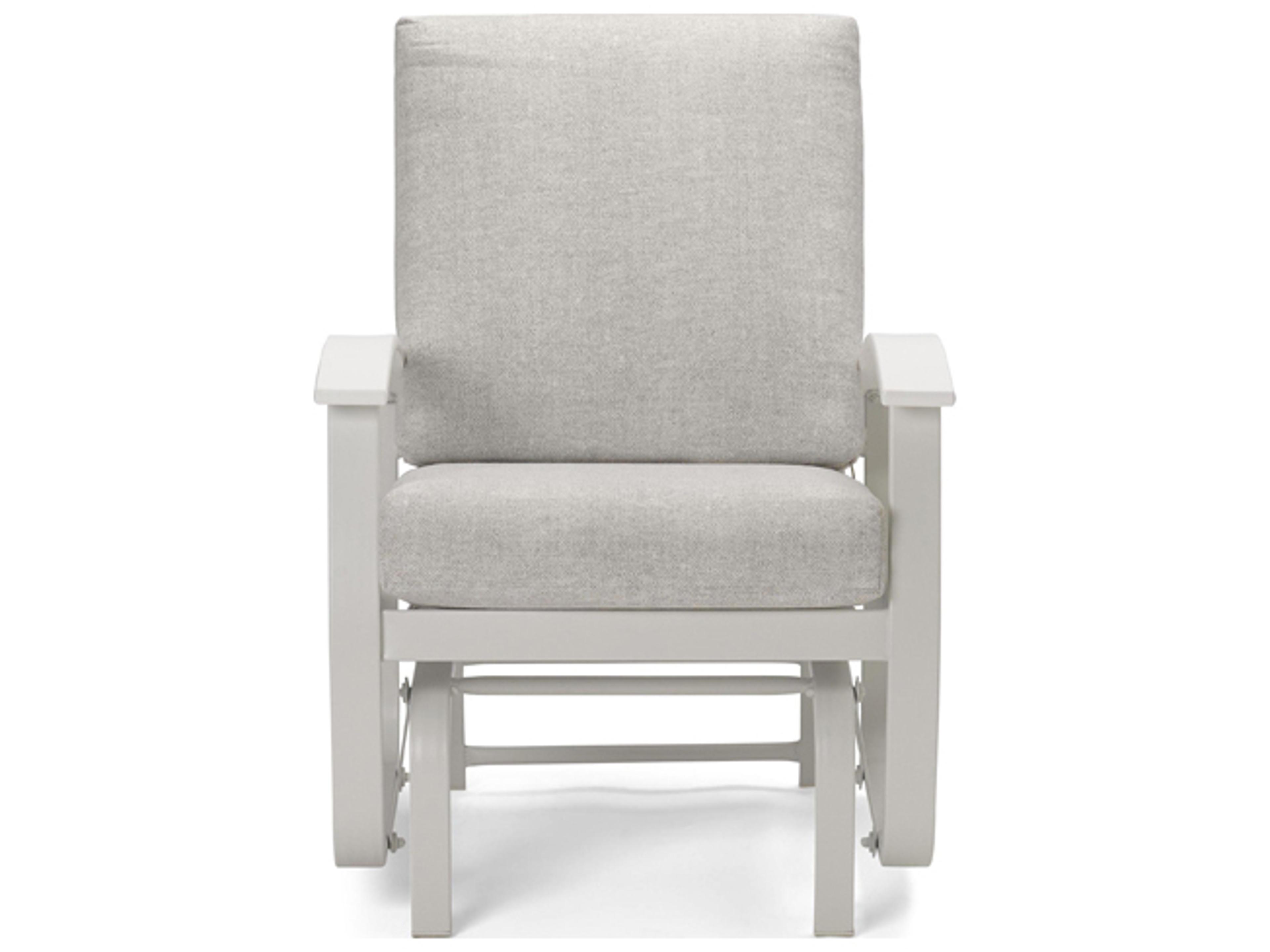 Telescope Casual Belle Isle Cushion Aluminum Glider Lounge Chair with Polymer Accents