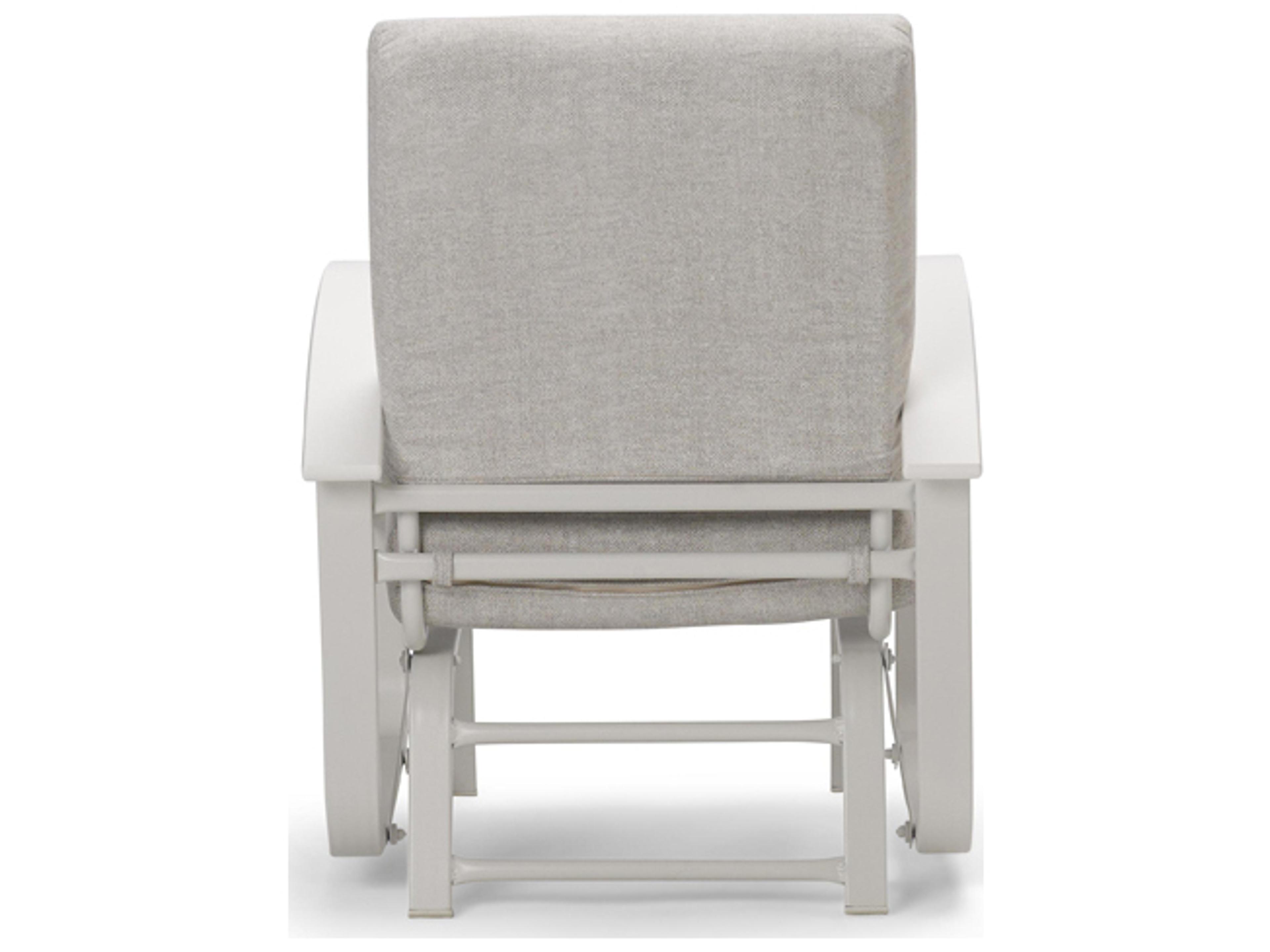 Telescope Casual Belle Isle Cushion Aluminum Glider Lounge Chair with Polymer Accents