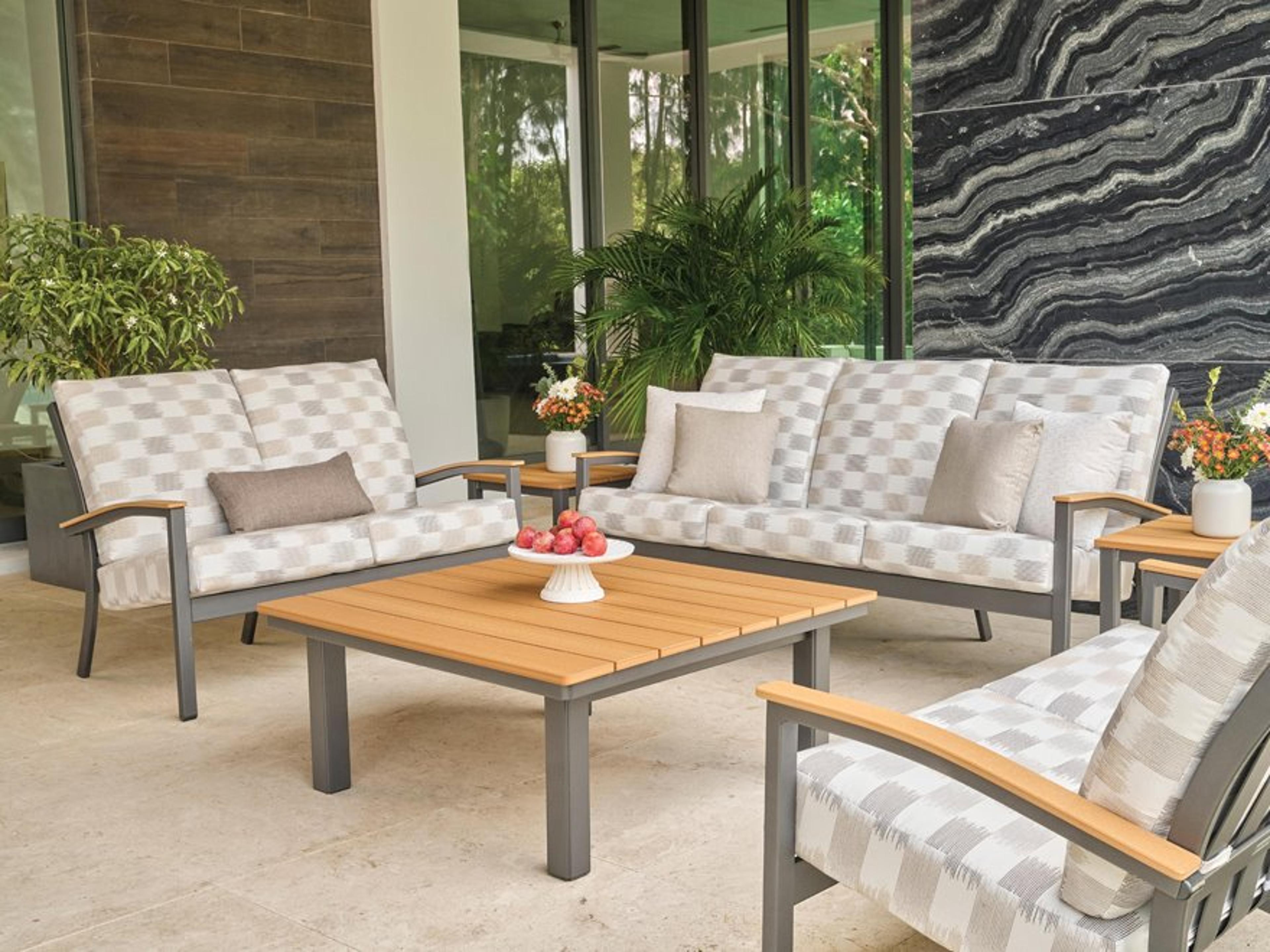 Bazza Cushion Aluminum Lounge Set