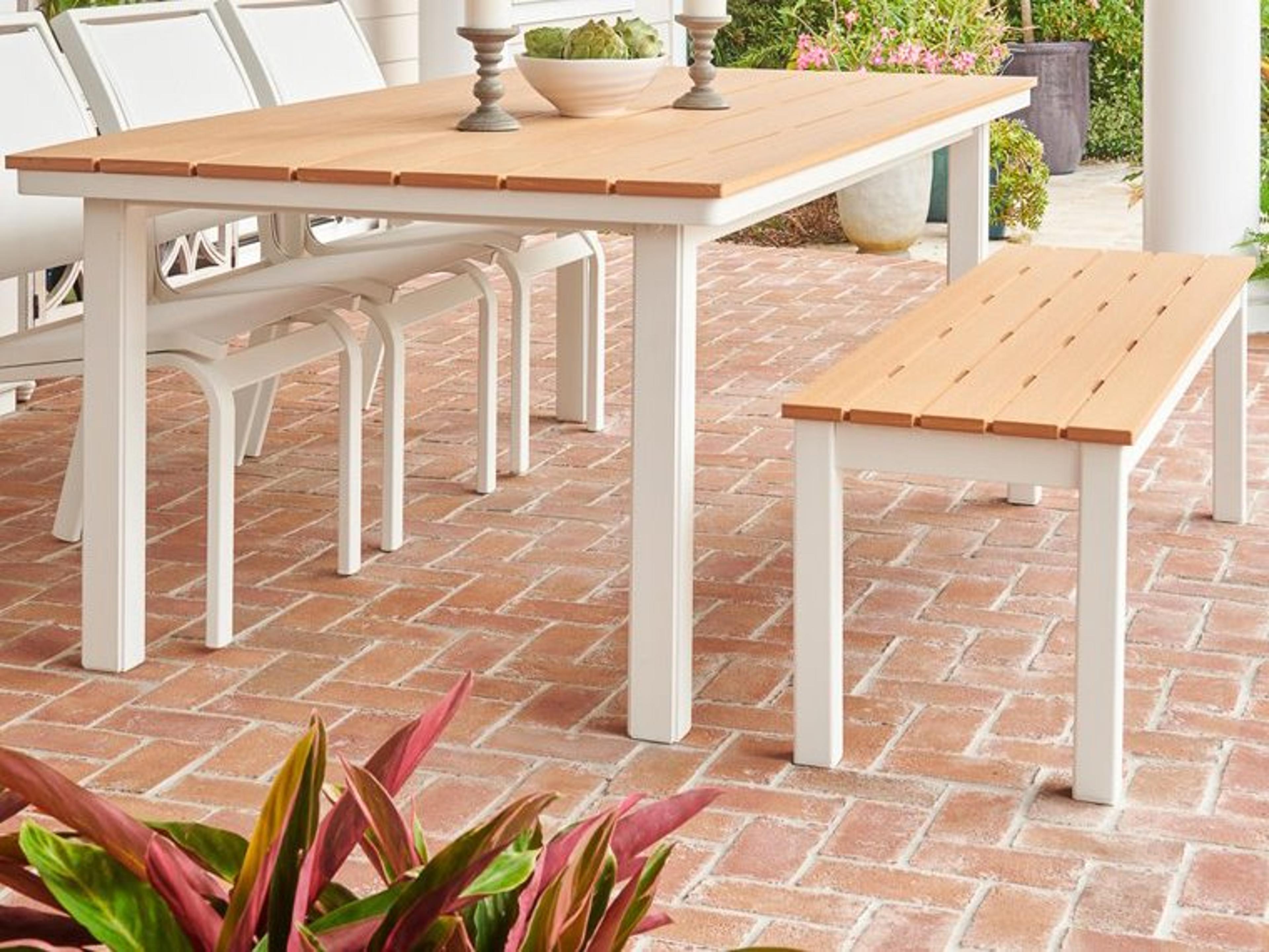 Bazza Mgp Aluminum Bench Dining Set