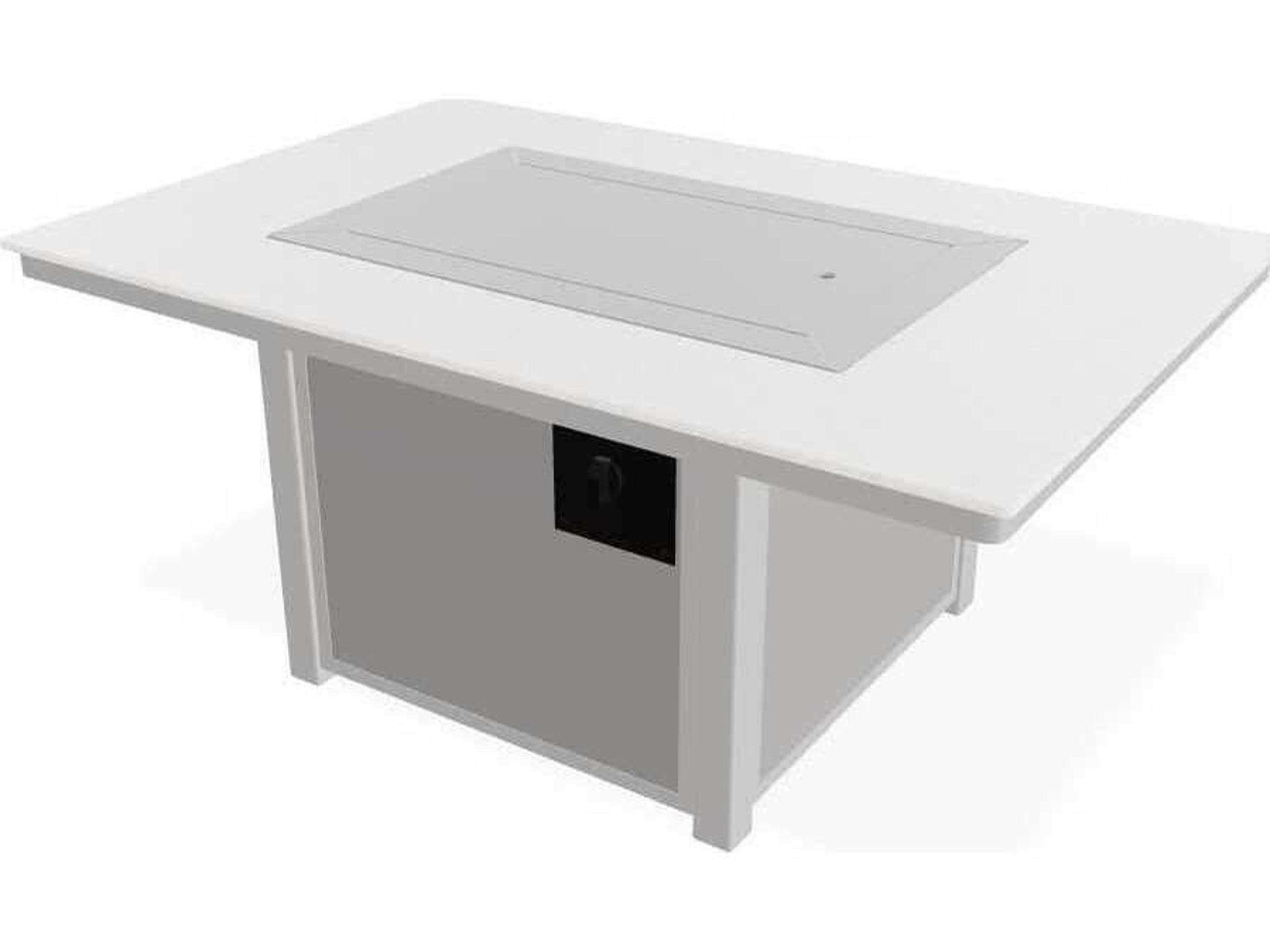 Telescope Casual Fire Origins Aluminum MGP Rectangular Patio Fire Pit Table