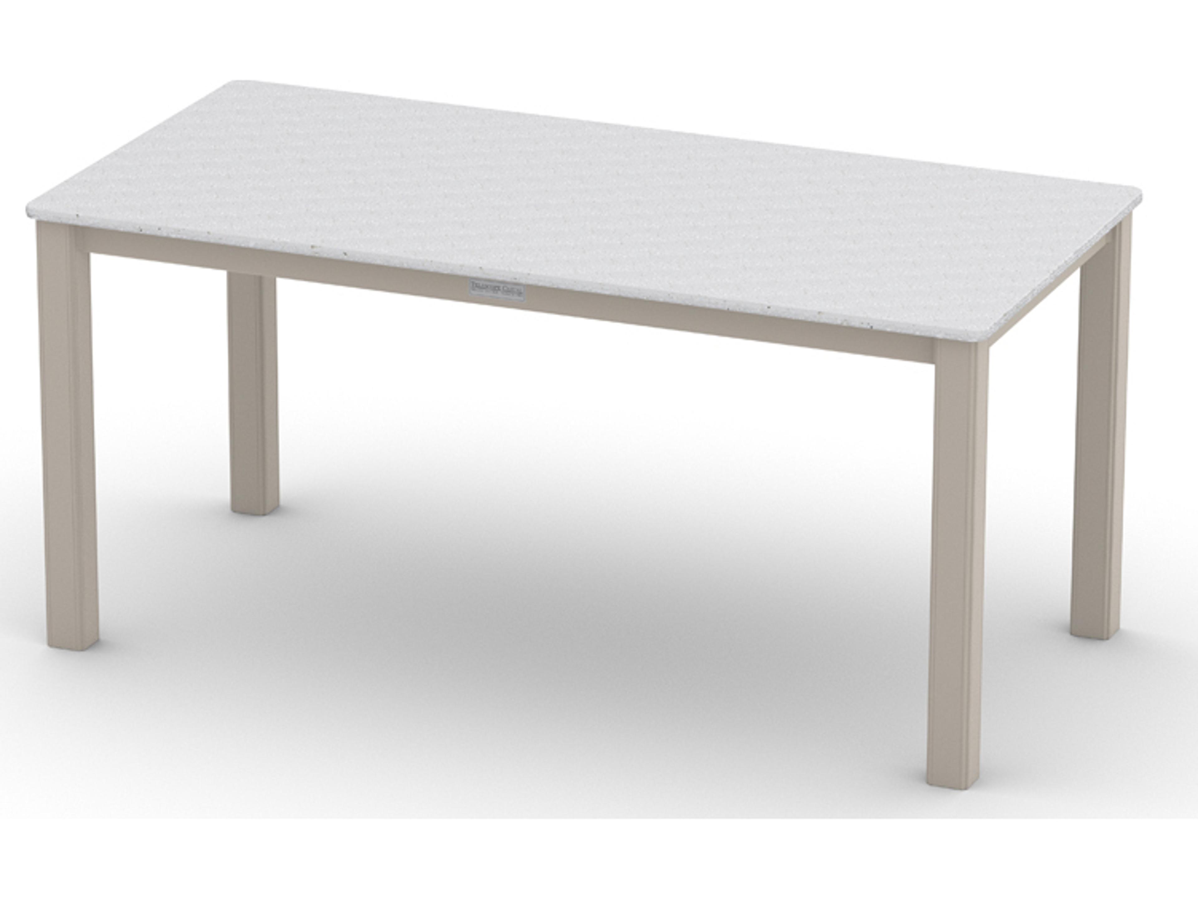 Origins Marine Grade Polymer Aluminum Rectangular Outdoor Patio Coffee Table