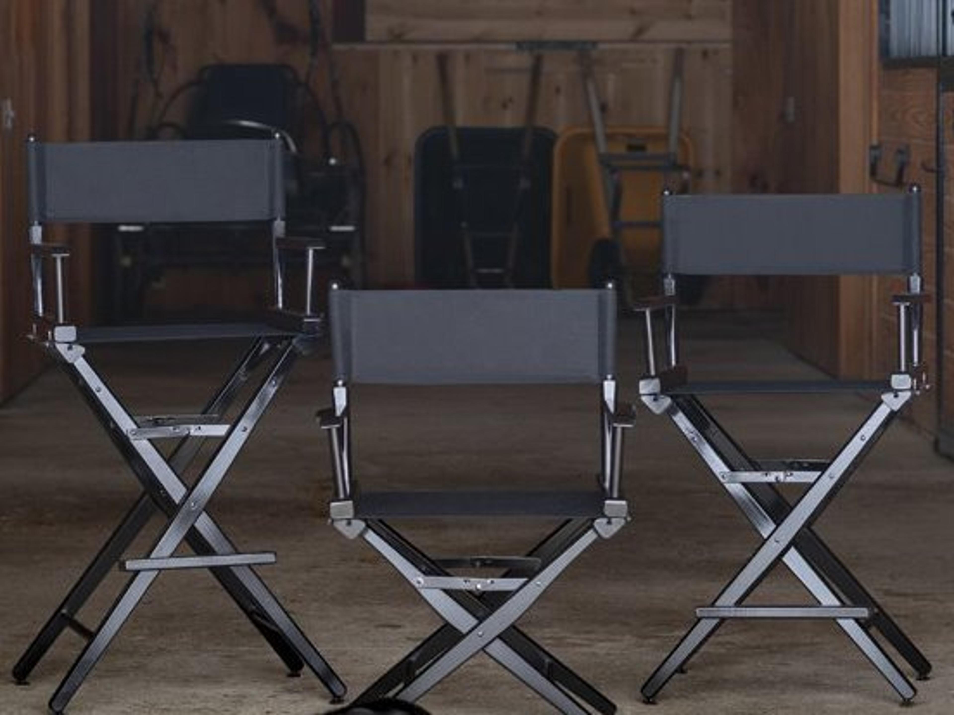 Director Chairs Wood Sling Chair Set