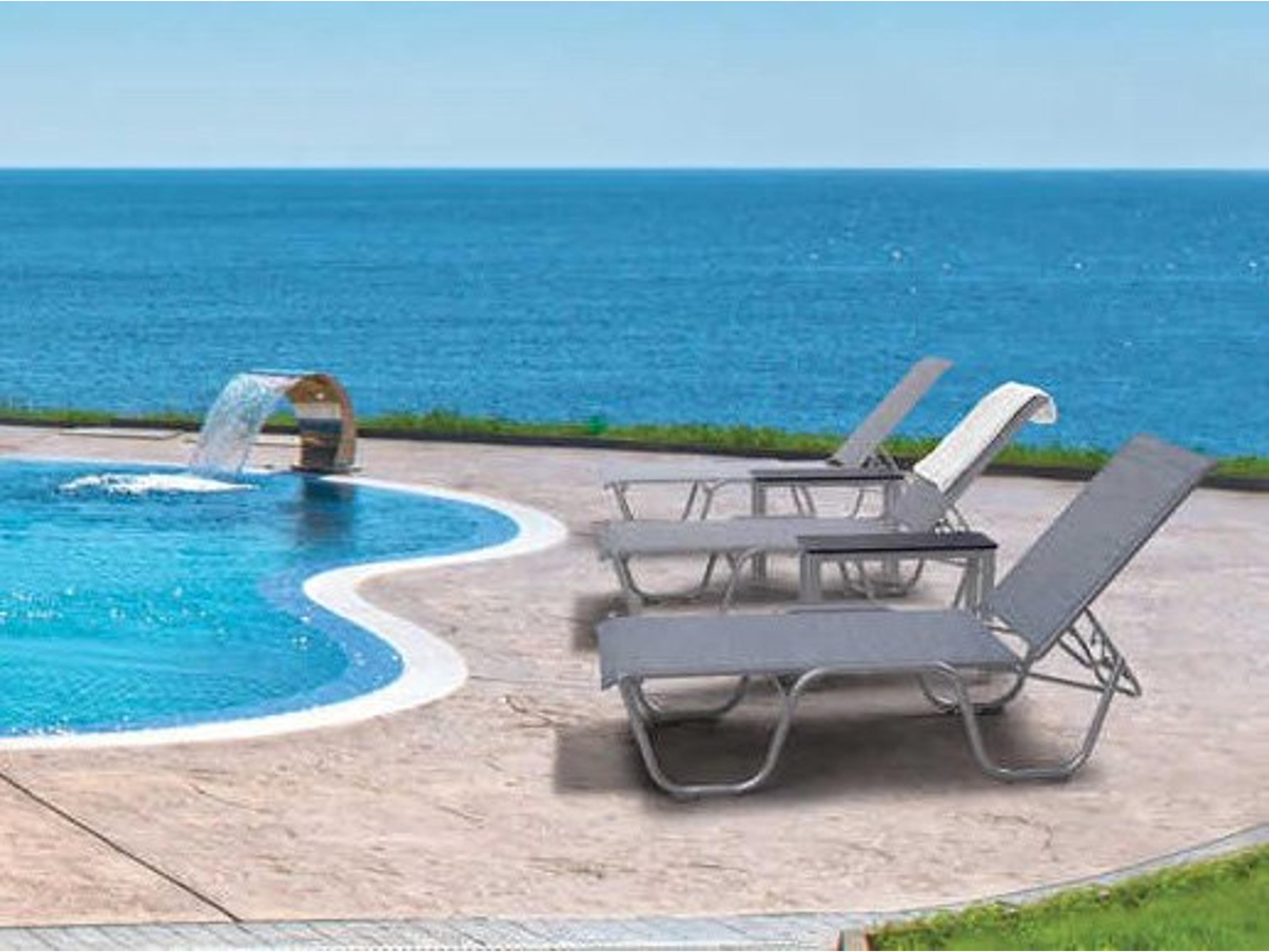 Gardenella Sling Aluminum Outdoor Lounge Set