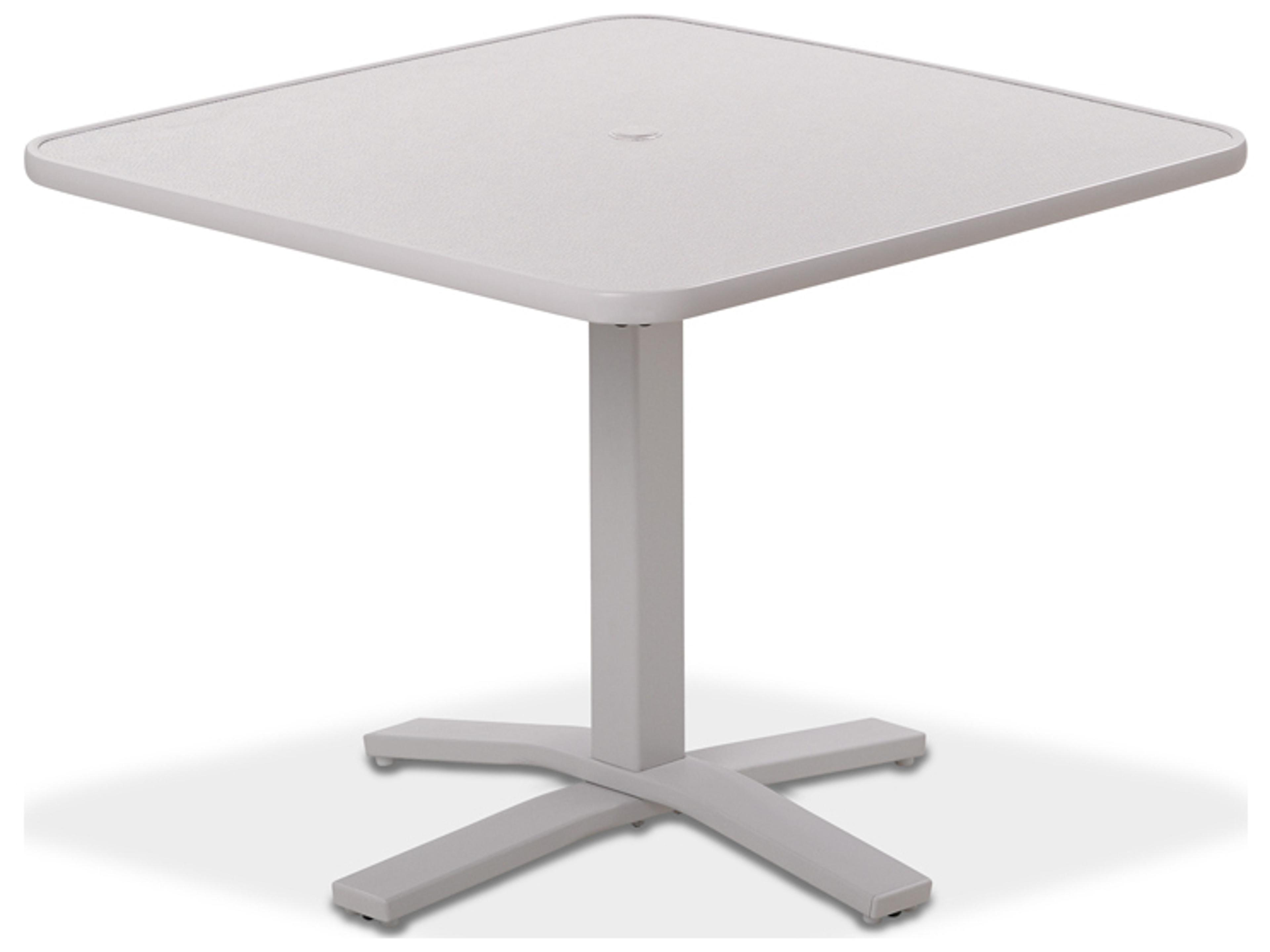 Value Hammered MGP Square Outdoor Patio Dining Table with Umbrella Hole
