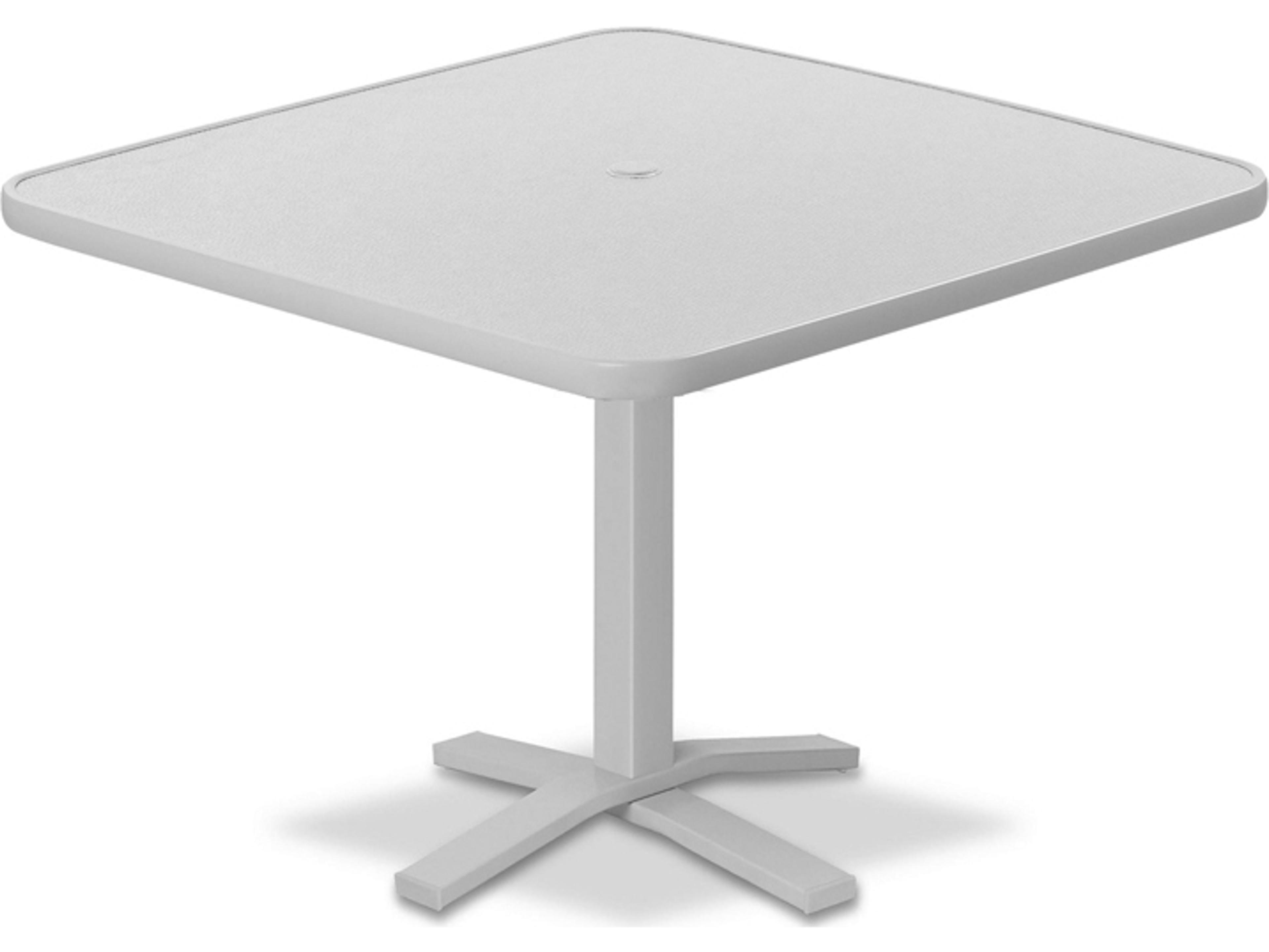 Value Hammered MGP Square Balcony Table with Umbrella Hole