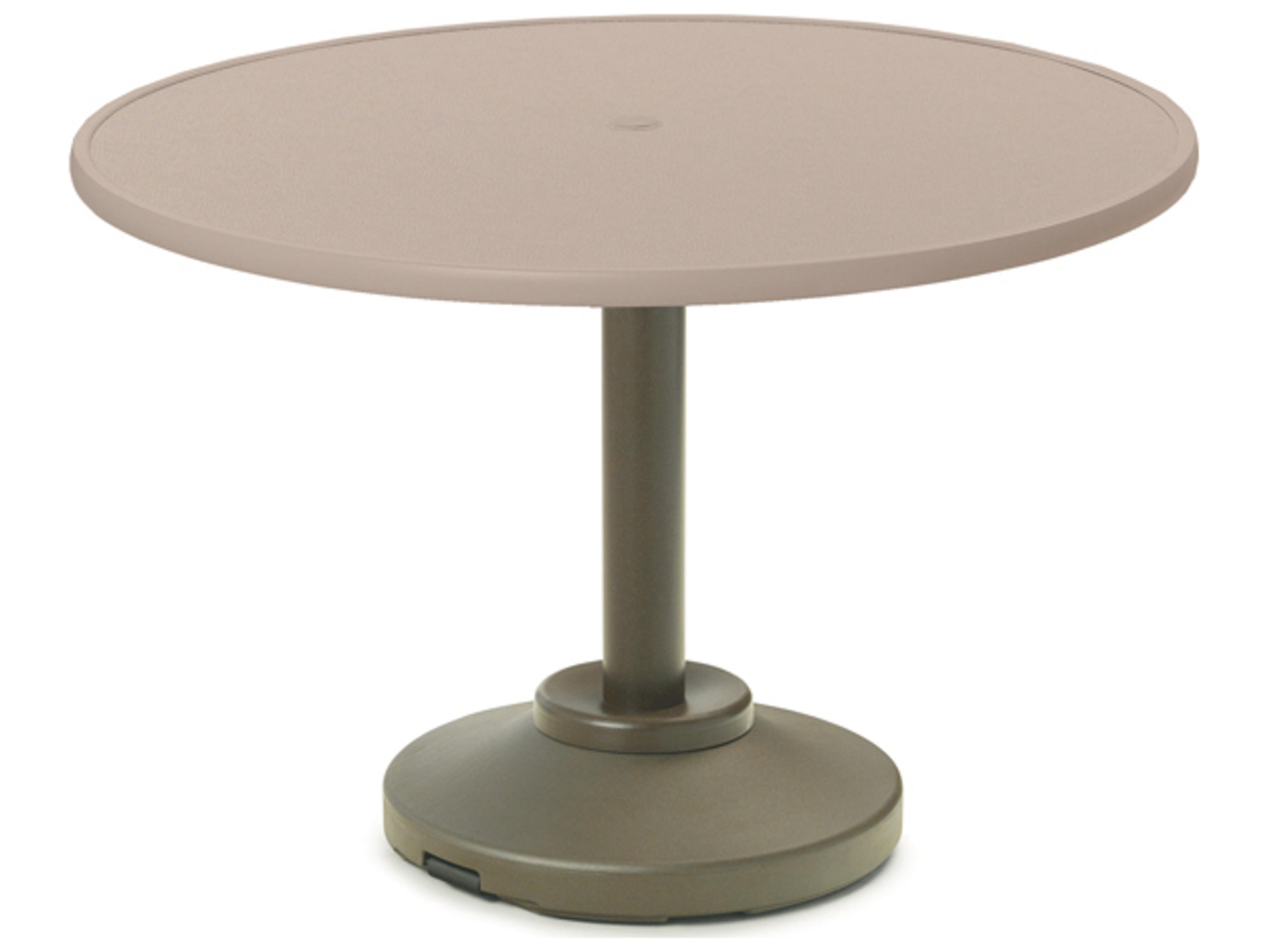 Value Hammered MGP Round Patio Dining Table with Umbrella Hole