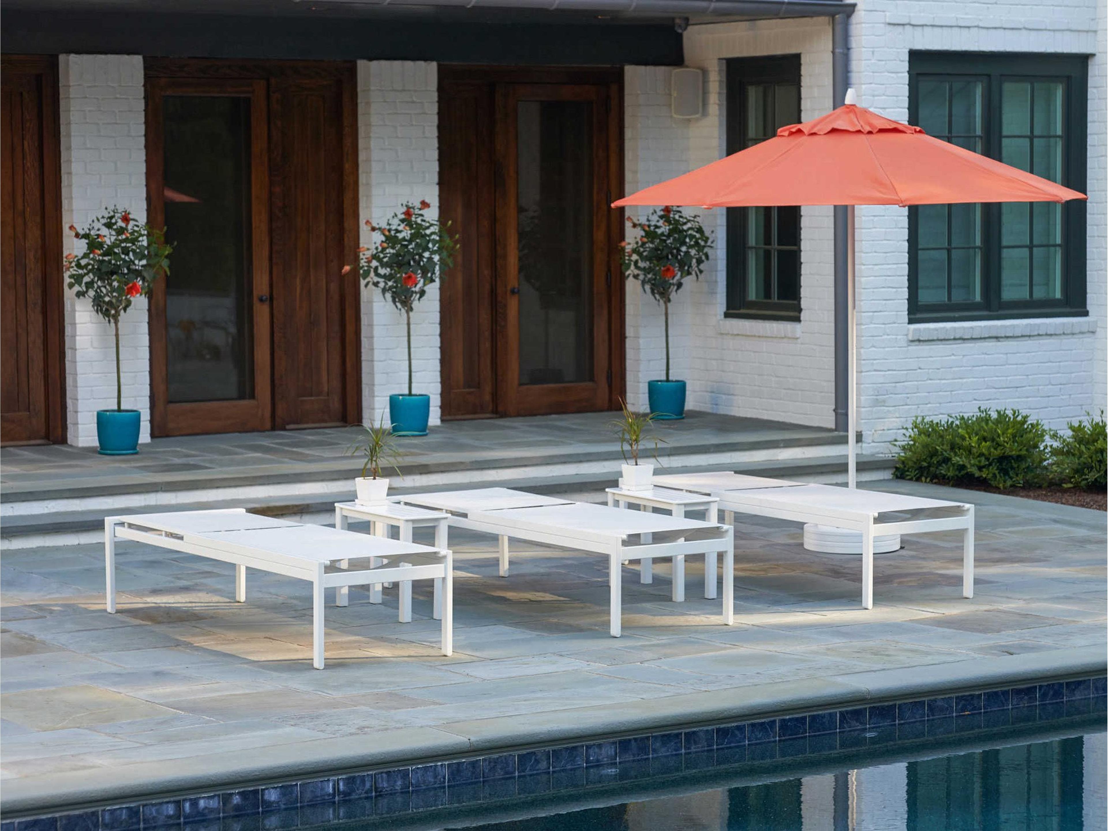 Kendall Marine Grade Polymer Sling Outdoor Patio Lounge Set