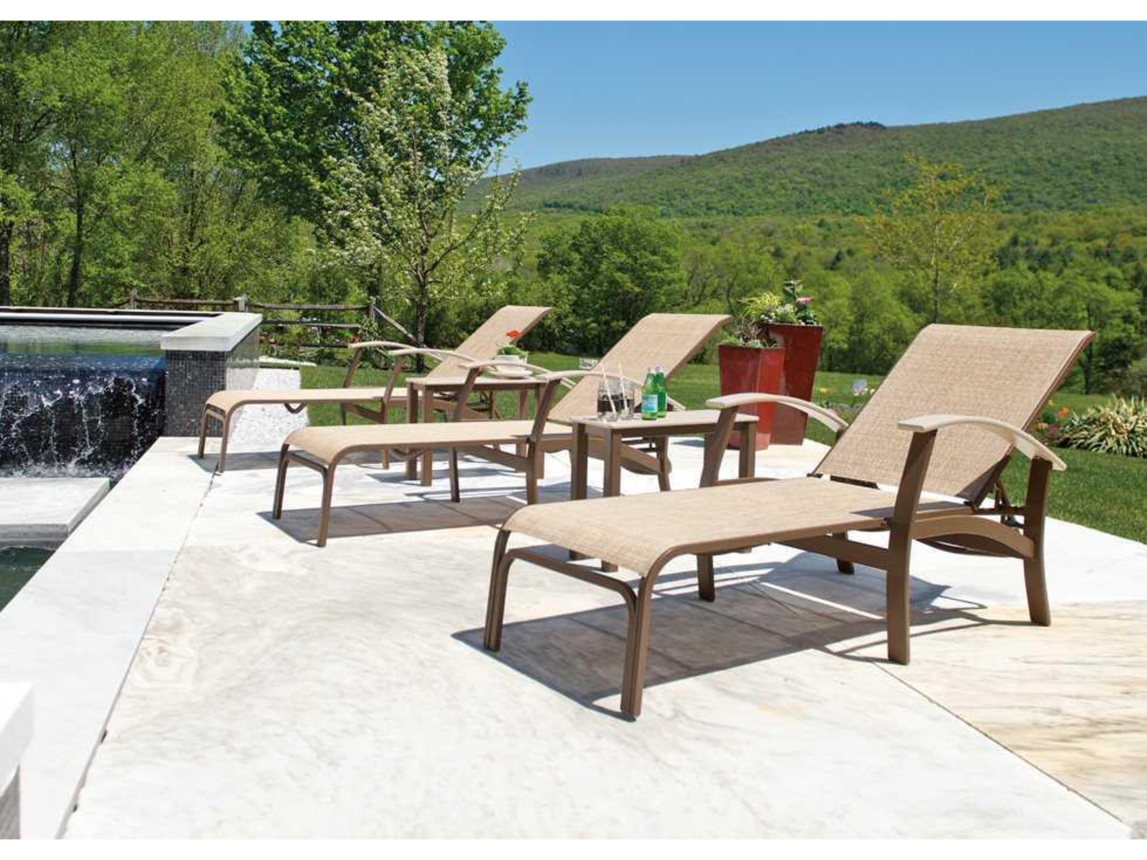 Telescope Casual Belle Isle Sling Aluminum Patio Lounge Set