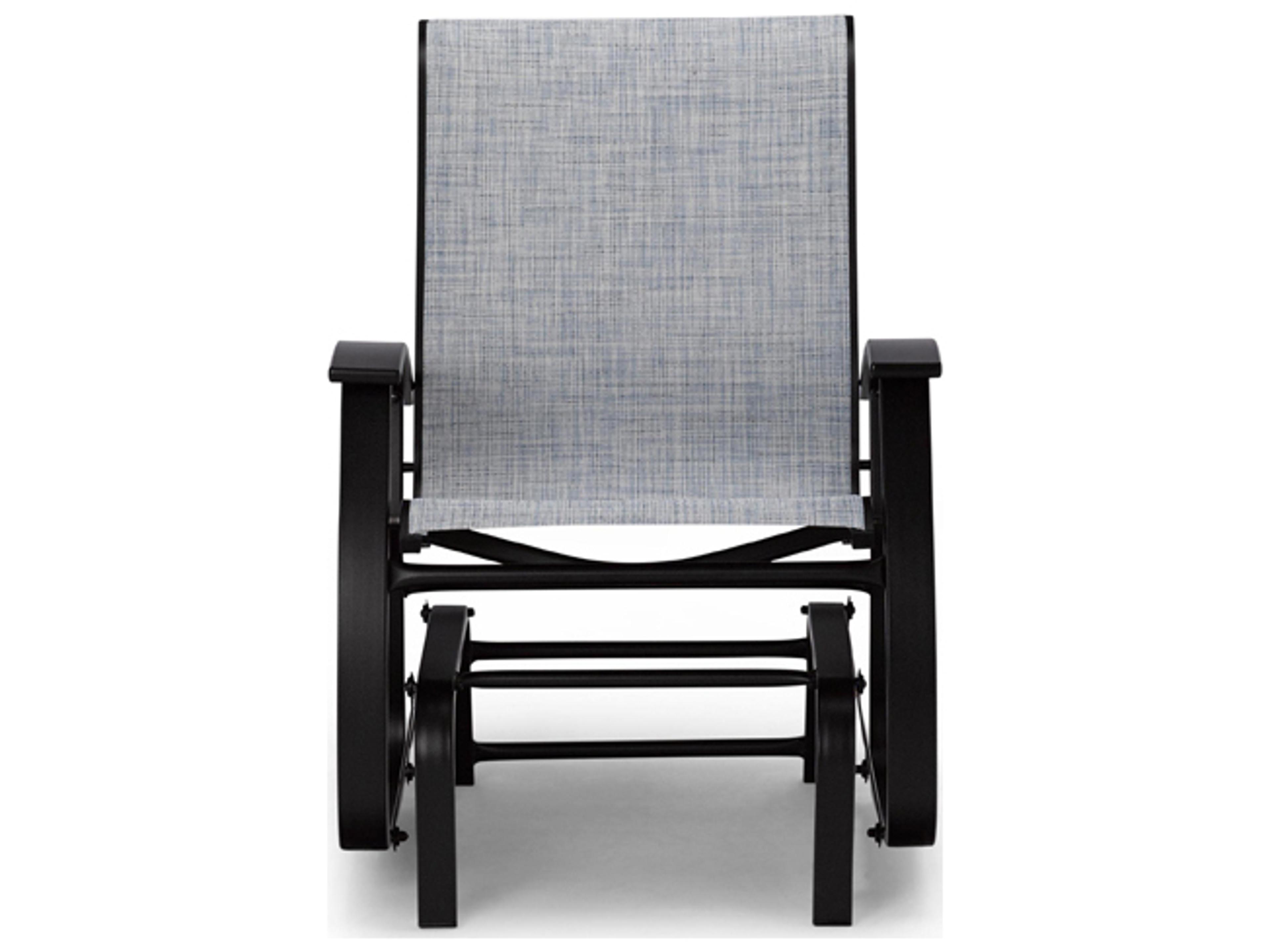 Telescope Casual Belle Isle Sling Aluminum Glider Lounge Chair with Polymer Accents