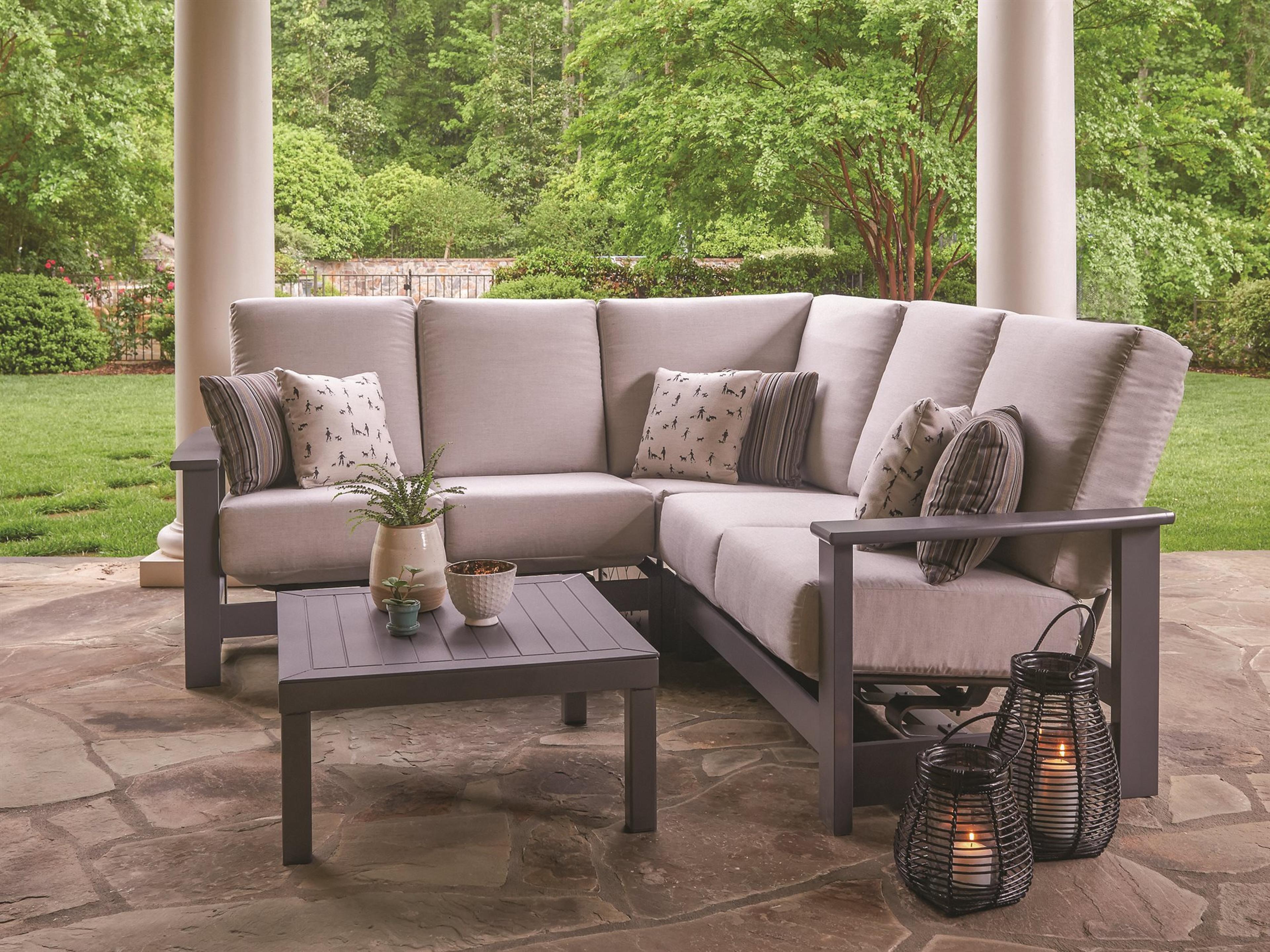 Telescope Casual Leeward Marine Grade Polymer Deep Seat Sectional Lounge Set